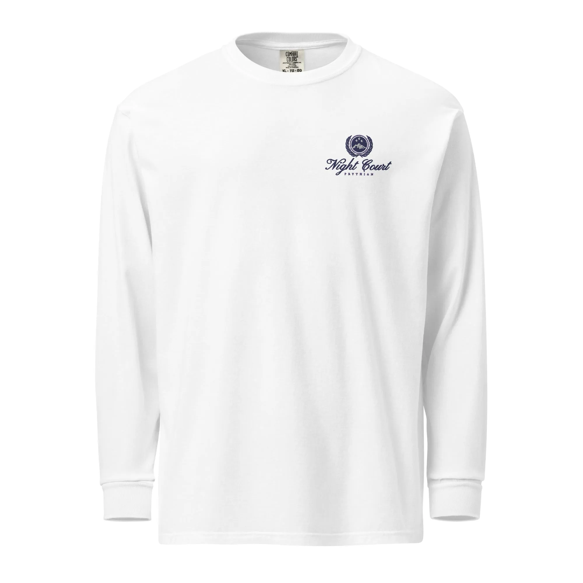 Night Court Embroidered Long Sleeve shirt