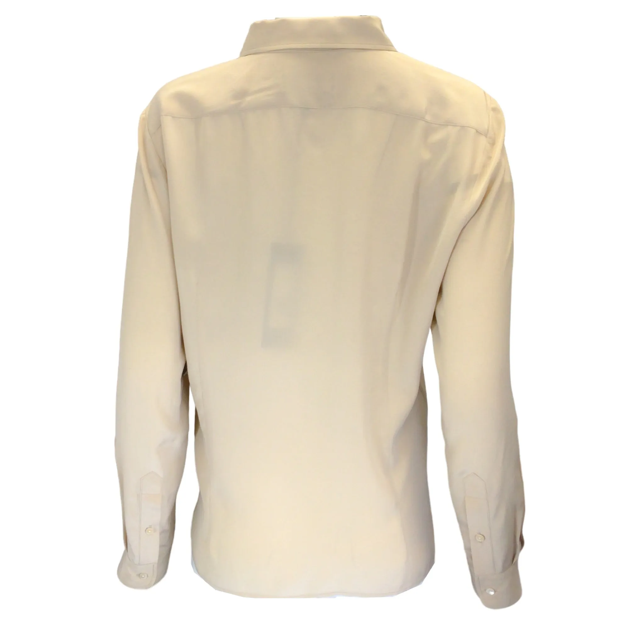 Nili Lotan Tan Ninette Silk Shirt in Honey