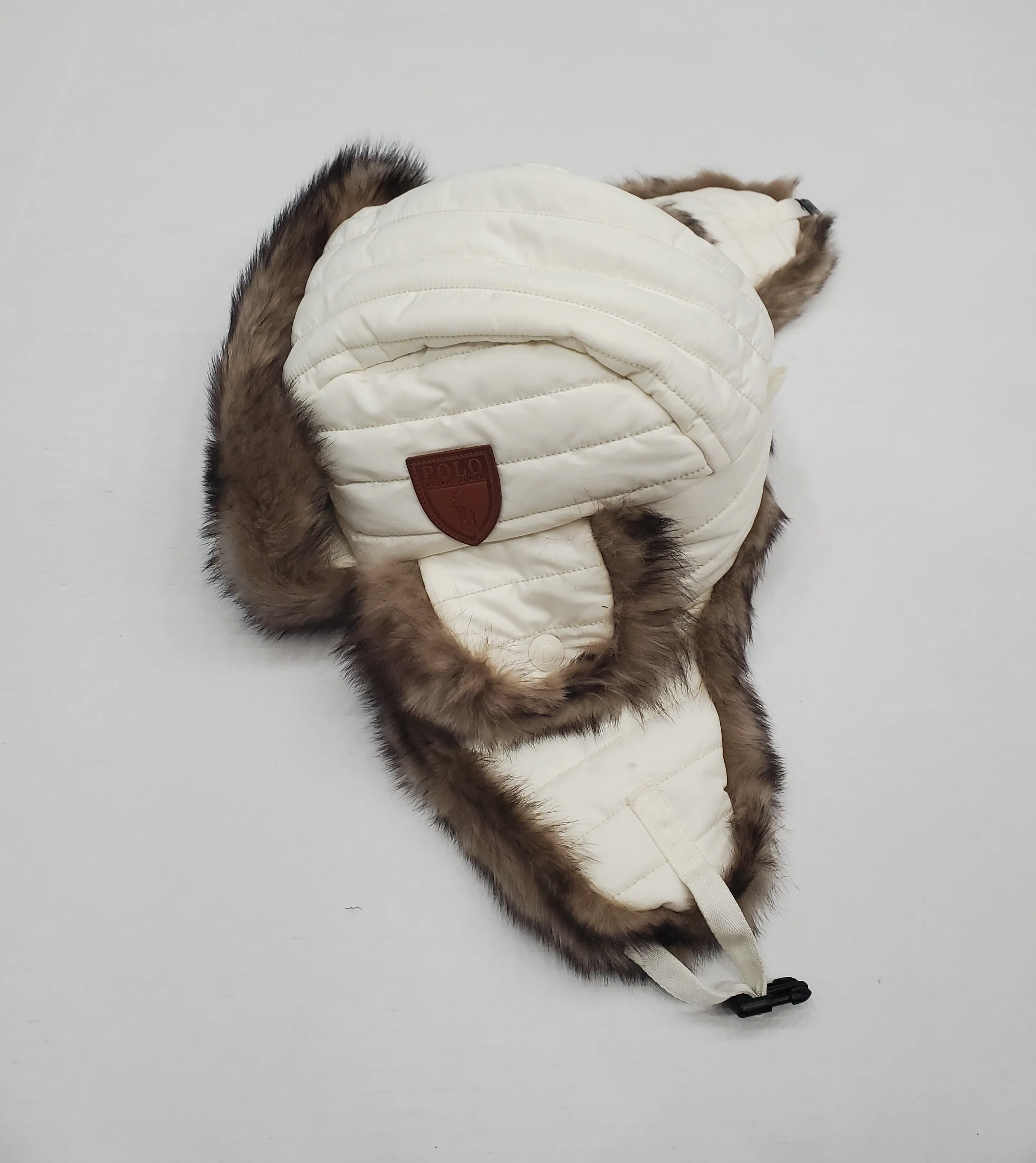 Nwt Polo Ralph Lauren Polo Ralph Lauren Cream Quilted Lamb Shearling Fur Hat