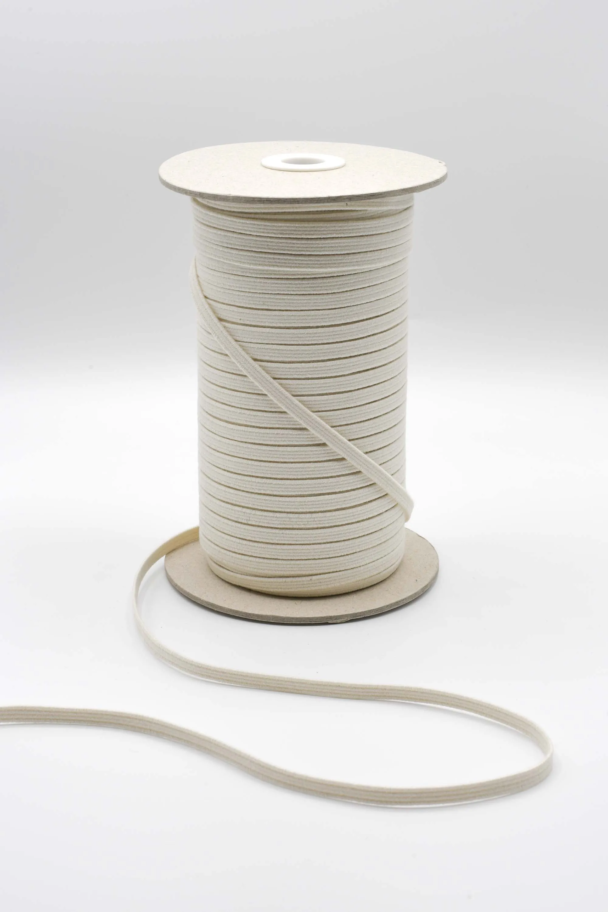 Organic Cotton / Natural Rubber Elastic (Various Widths)