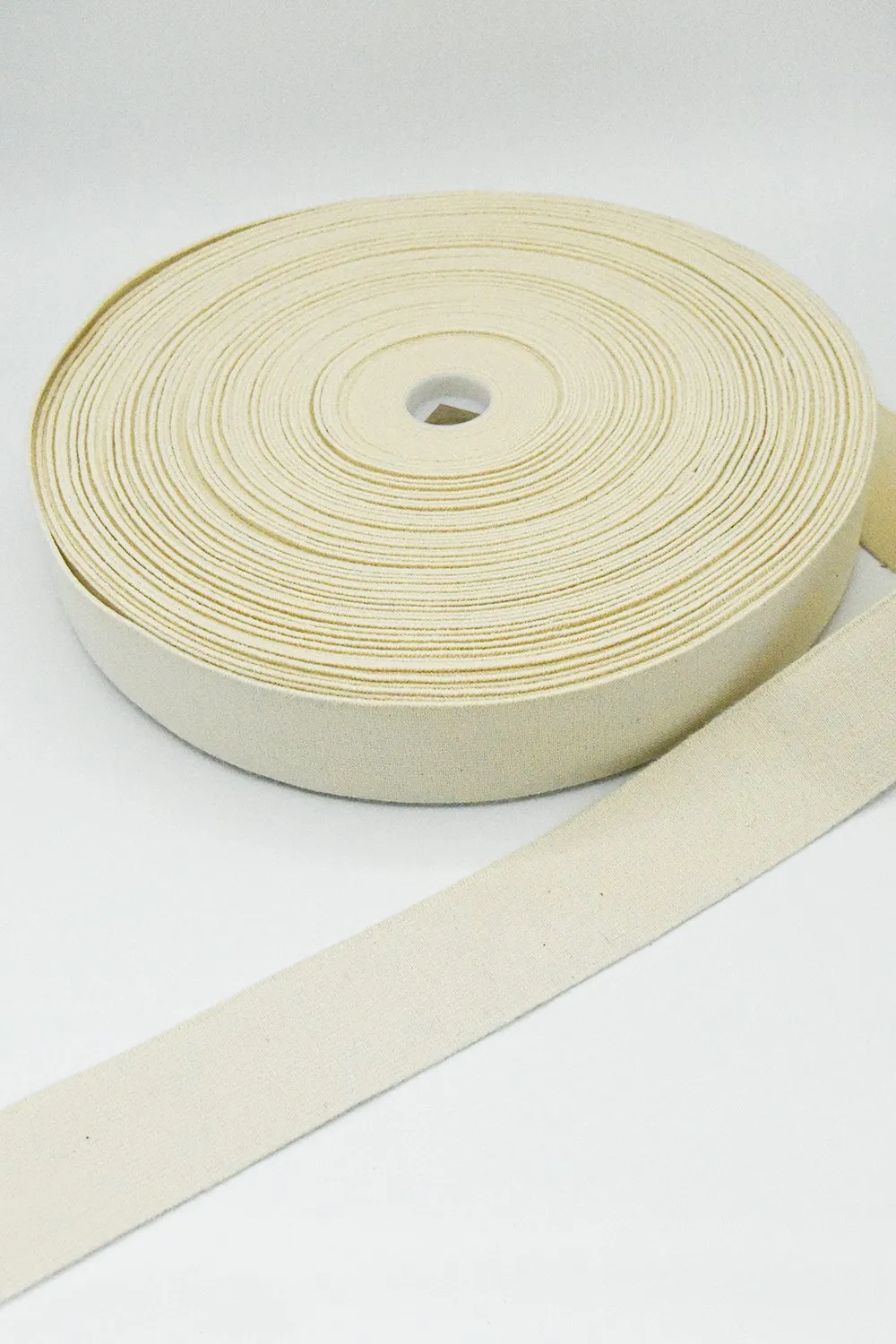 Organic Cotton / Natural Rubber Elastic (Various Widths)