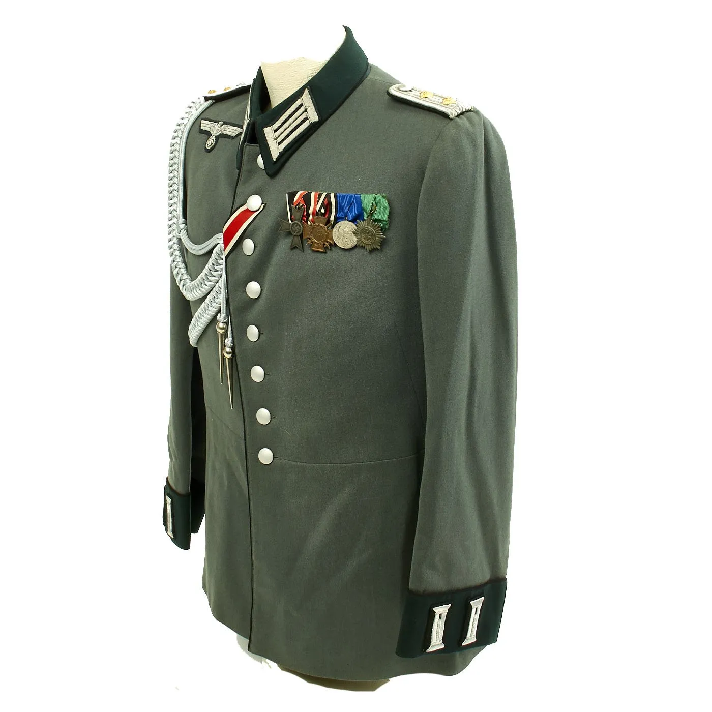 Original German WWII Pioneer Officer Captain's Waffenrock Tunic with Medal Bar