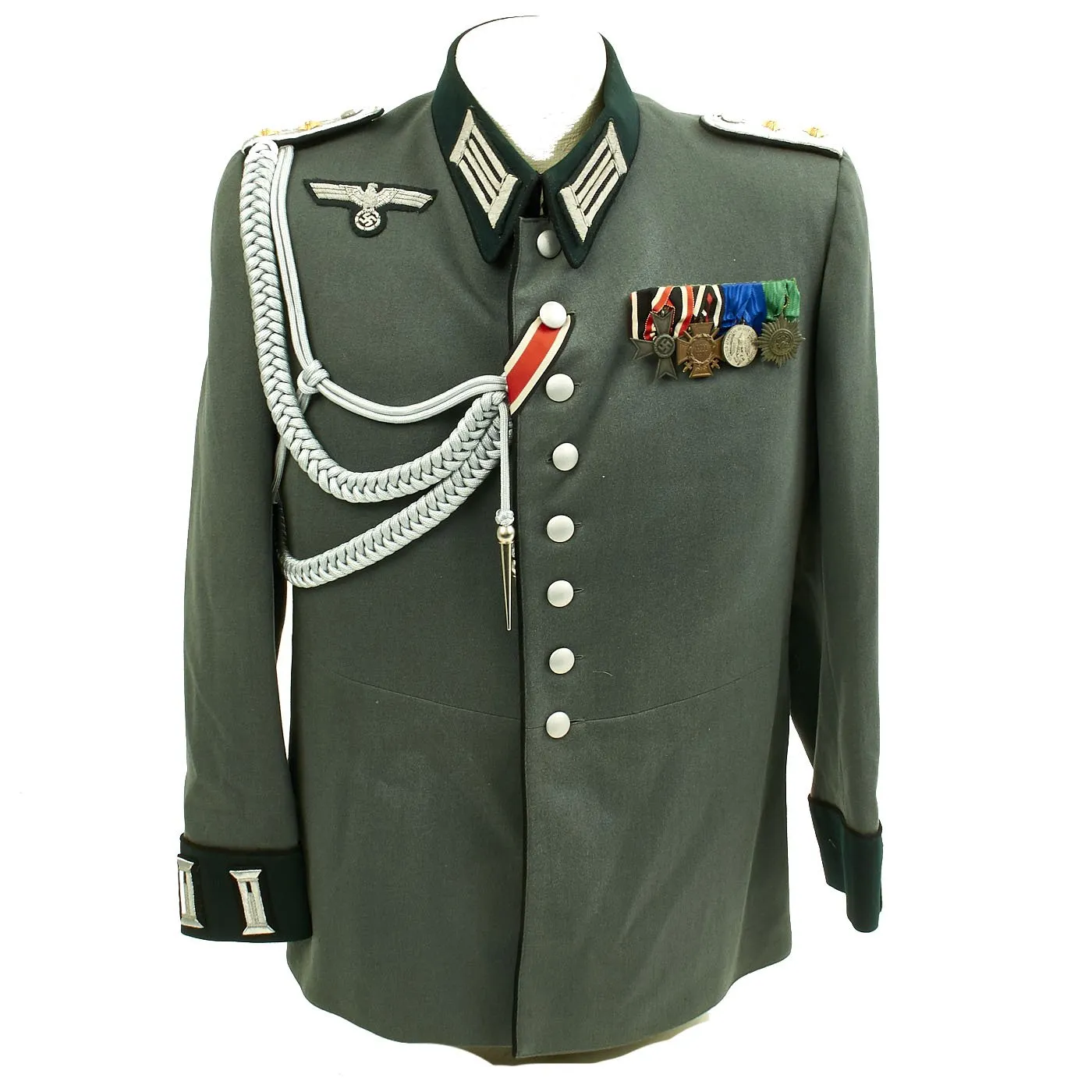 Original German WWII Pioneer Officer Captain's Waffenrock Tunic with Medal Bar