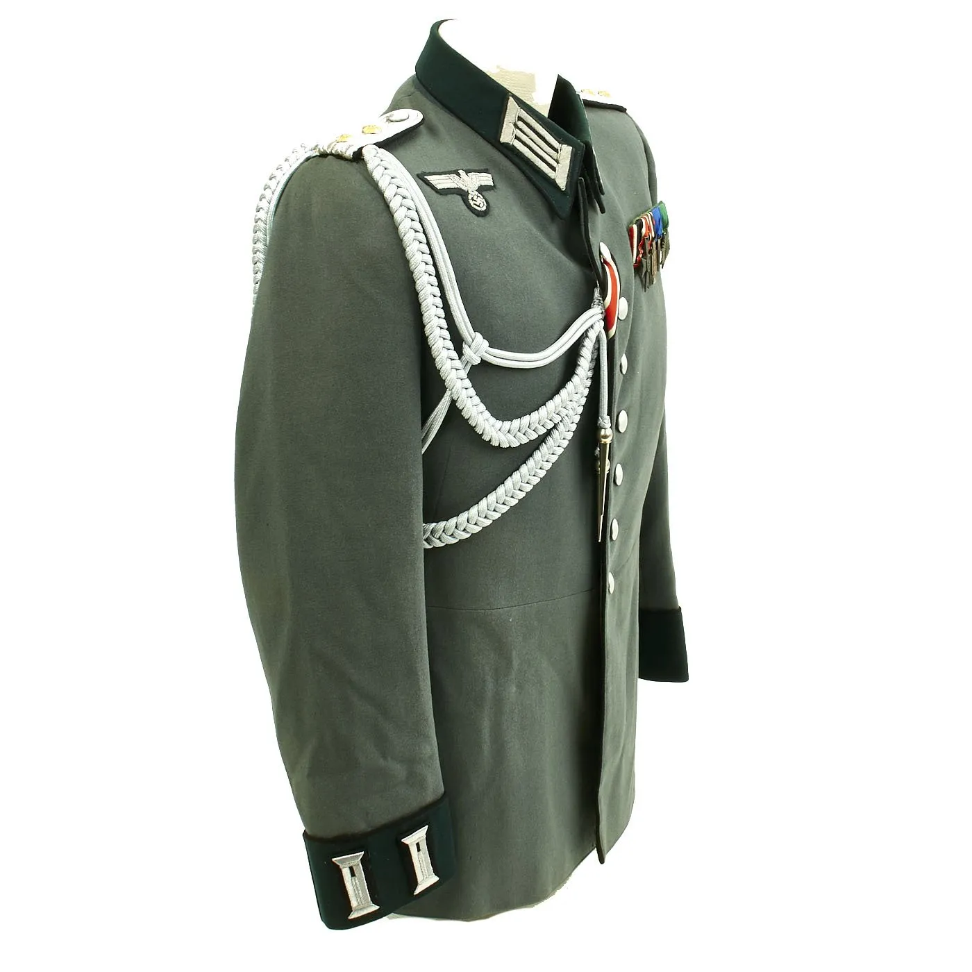 Original German WWII Pioneer Officer Captain's Waffenrock Tunic with Medal Bar