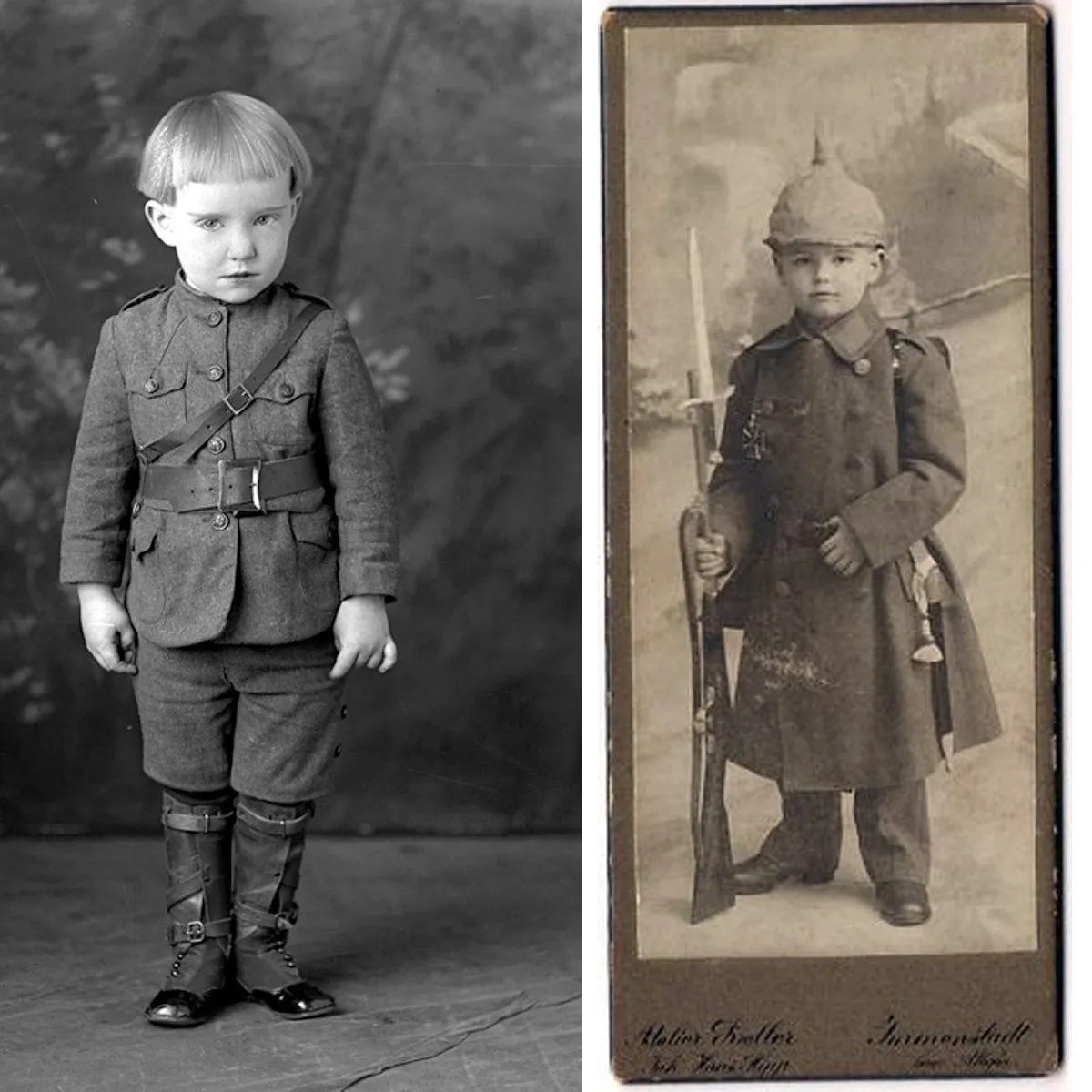 Original U.S. WWI Army Captain Child Uniform with Peaked Cap