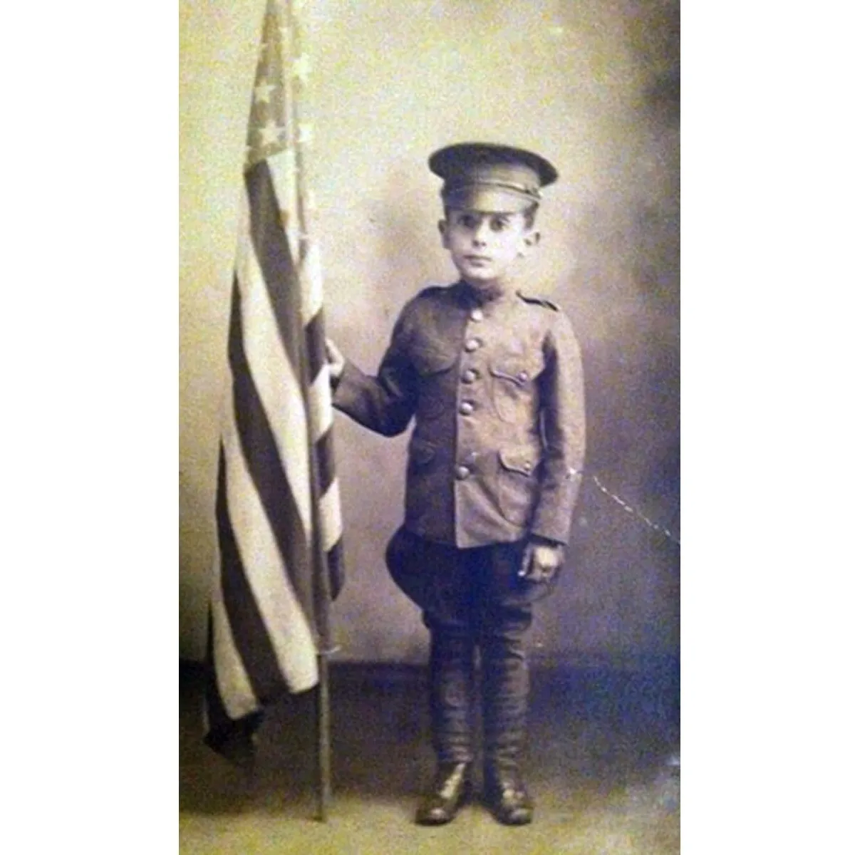 Original U.S. WWI Army Captain Child Uniform with Peaked Cap