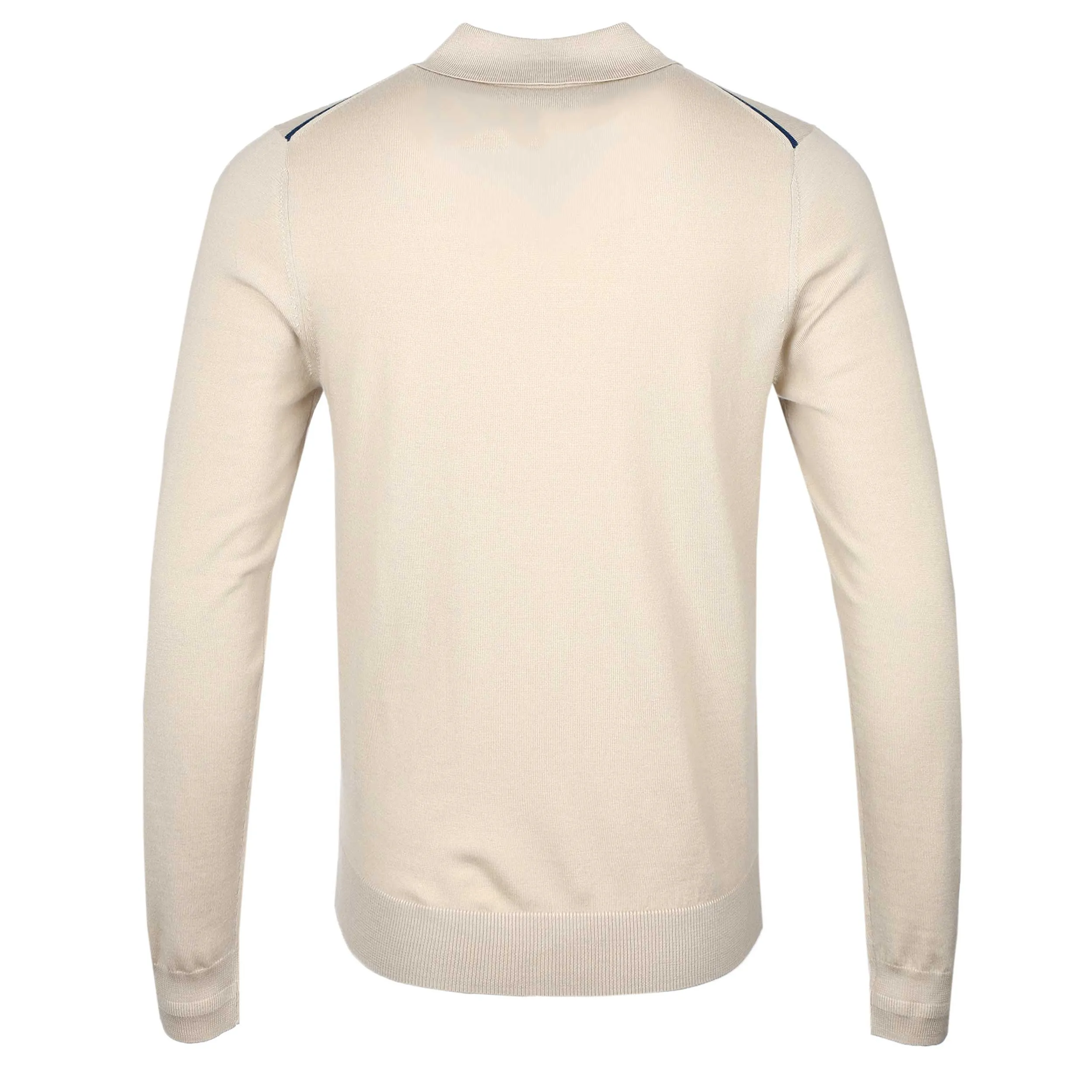 Paul Smith 4 Button LS Polo Knitwear in Beige