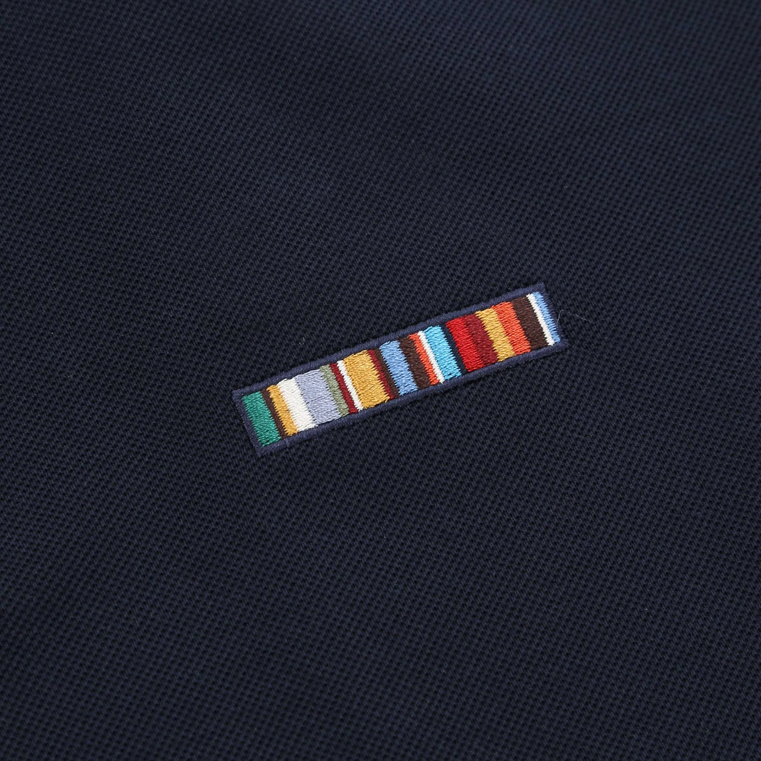 Paul Smith Multi Stripe Emb Polo Shirt in Navy