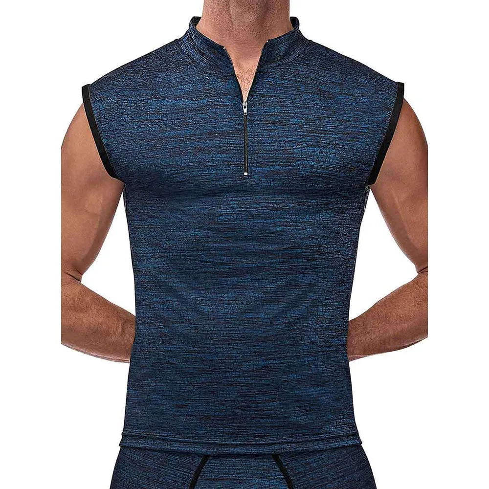 Peak Performance Zipper Muscle Tank Blue X-Large