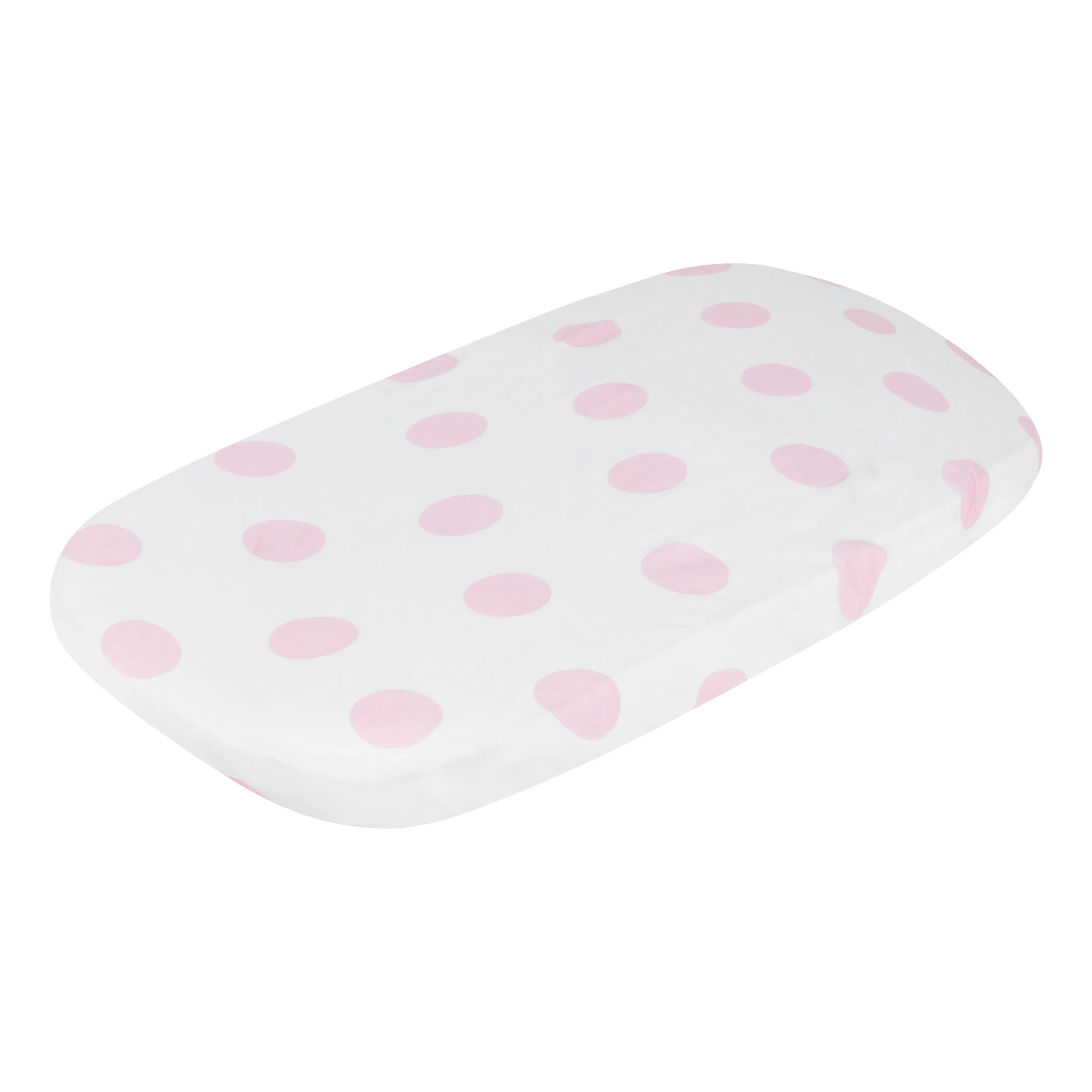 Pink/White Hearts and Dots 2 Pack Girls Bassinet Sheet Set