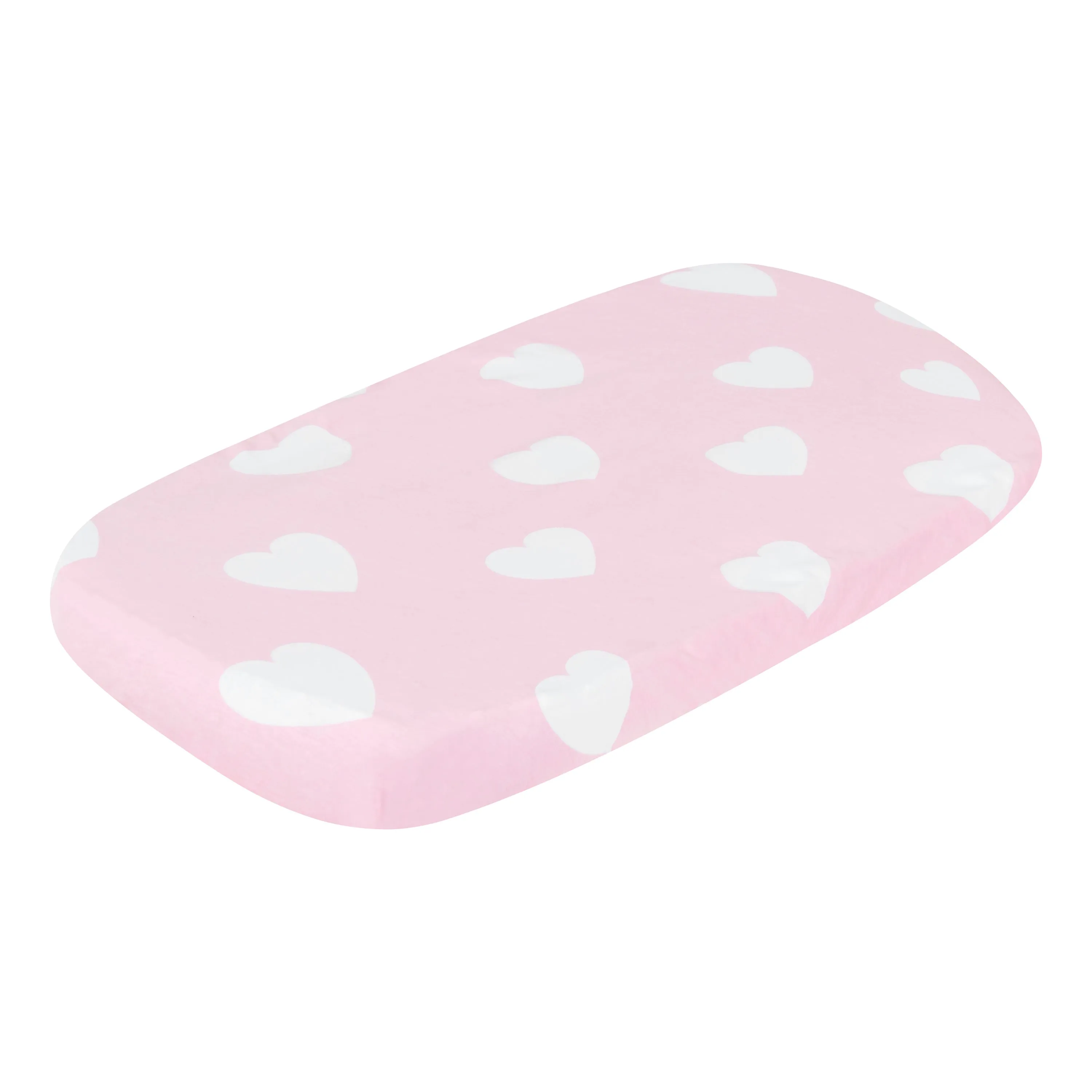 Pink/White Hearts and Dots 2 Pack Girls Bassinet Sheet Set