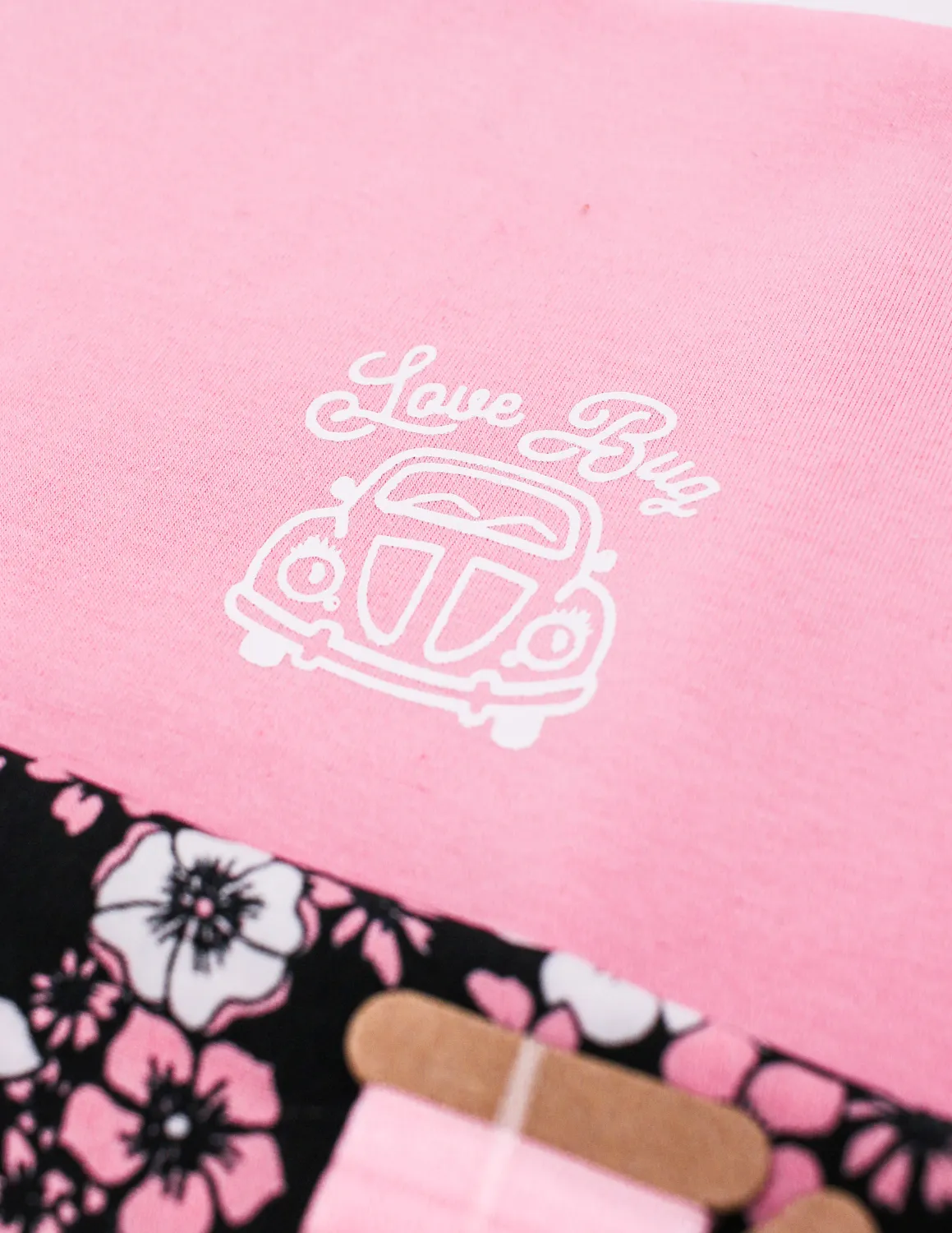 Pixie Cuts Pre Cut Fabric - Love Bug Cotton Spandex Only (slightly Imperfect)