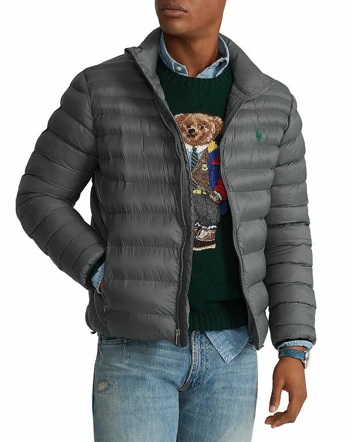 Polo Ralph Lauren Big and Tall Packable Quilted Jacket – Charcoal Grey