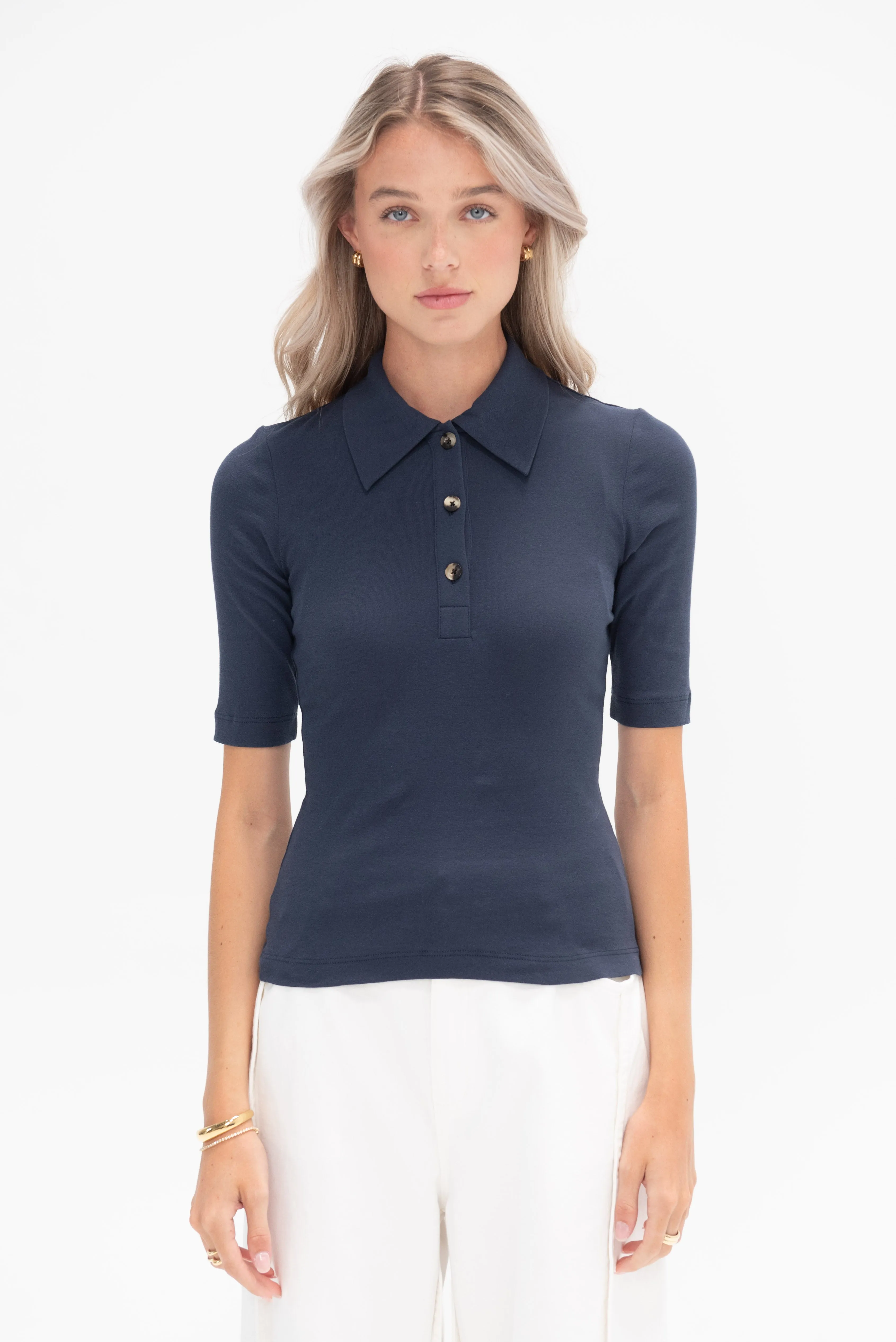 Polo Shirt, Indigo