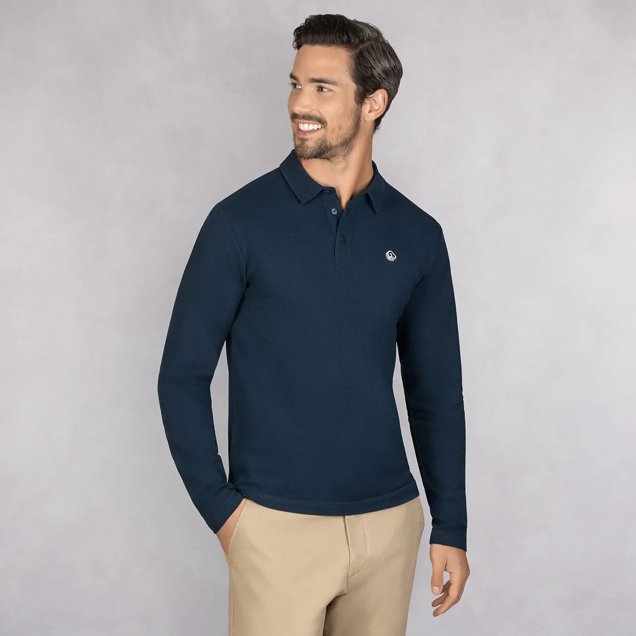 Polo Shirt Organic Cotton Longsleeve Men