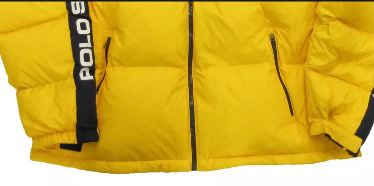 Polo Sport Ralph Lauren Men's Slicker Yellow Quilted Water Resistant Down Jacket