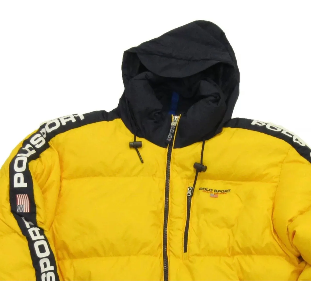 Polo Sport Ralph Lauren Men's Slicker Yellow Quilted Water Resistant Down Jacket