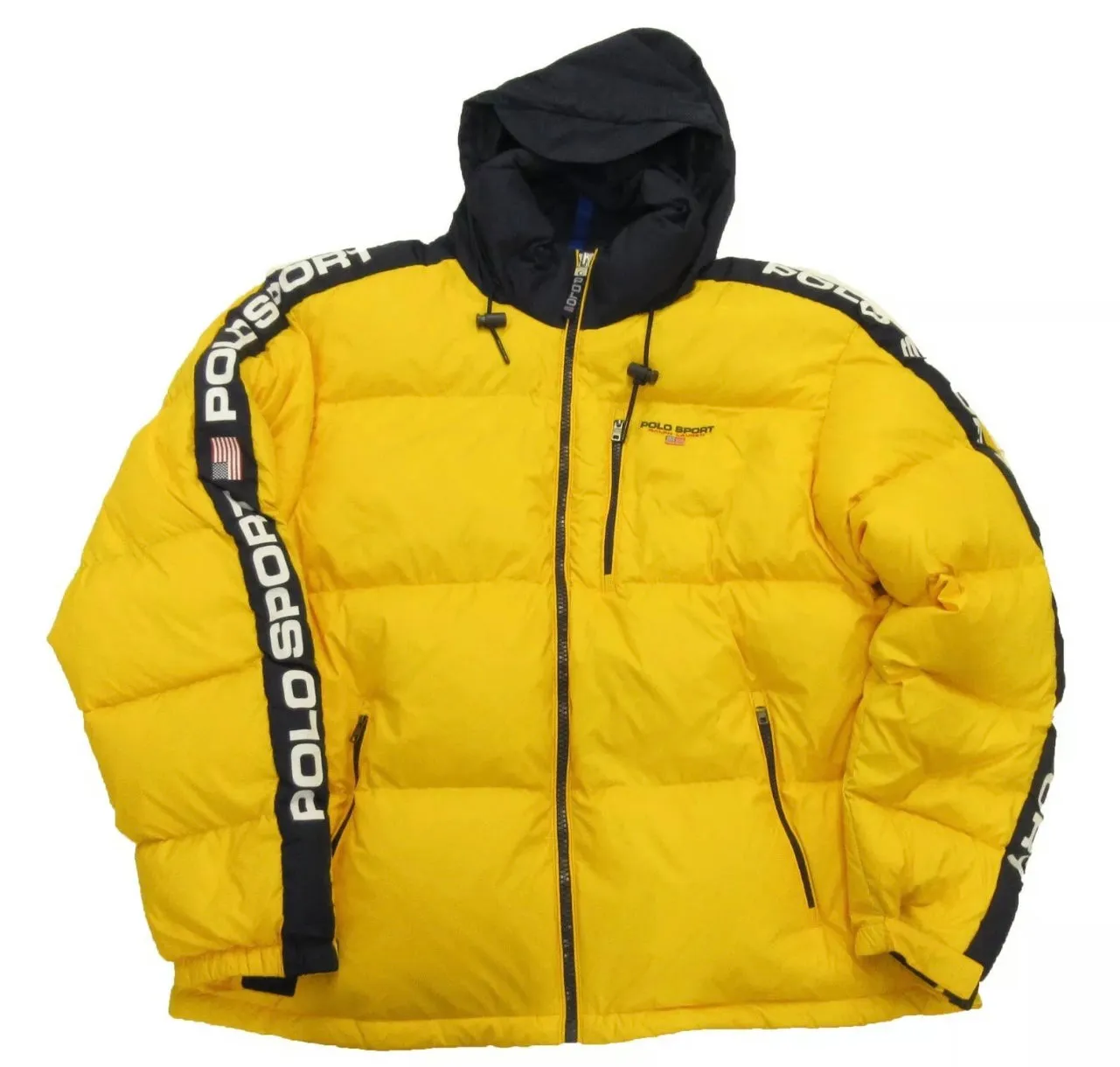 Polo Sport Ralph Lauren Men's Slicker Yellow Quilted Water Resistant Down Jacket