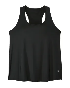 Poppy Tank with Draped Mesh Back | Black / White