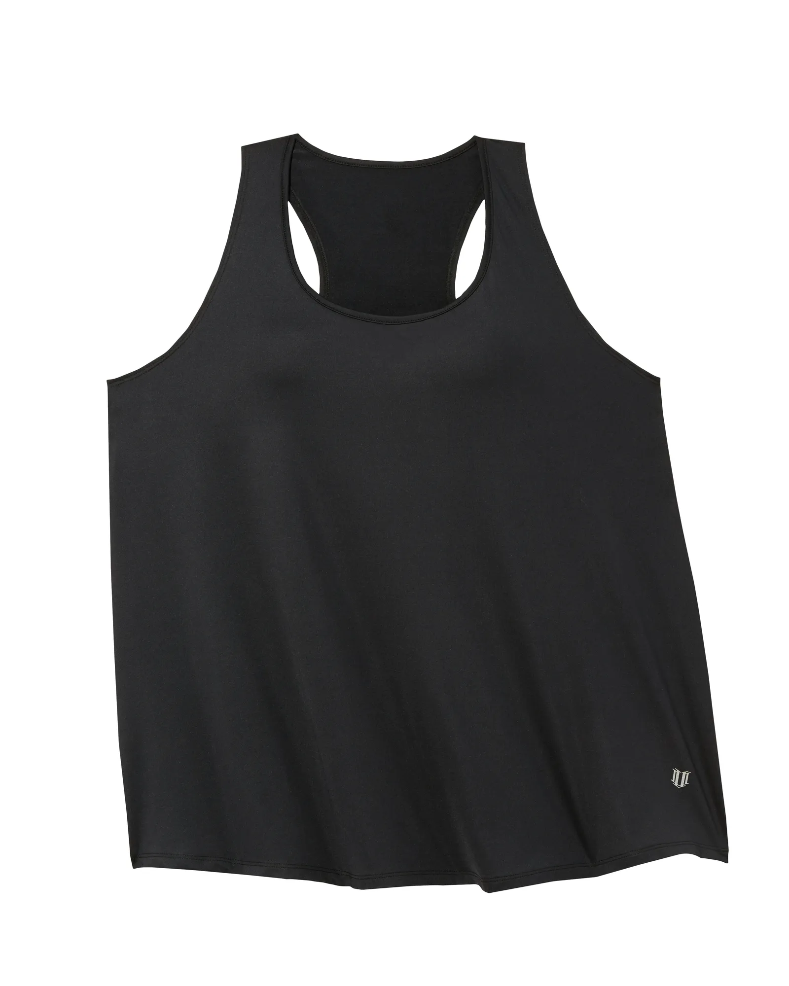 Poppy Tank with Draped Mesh Back | Black