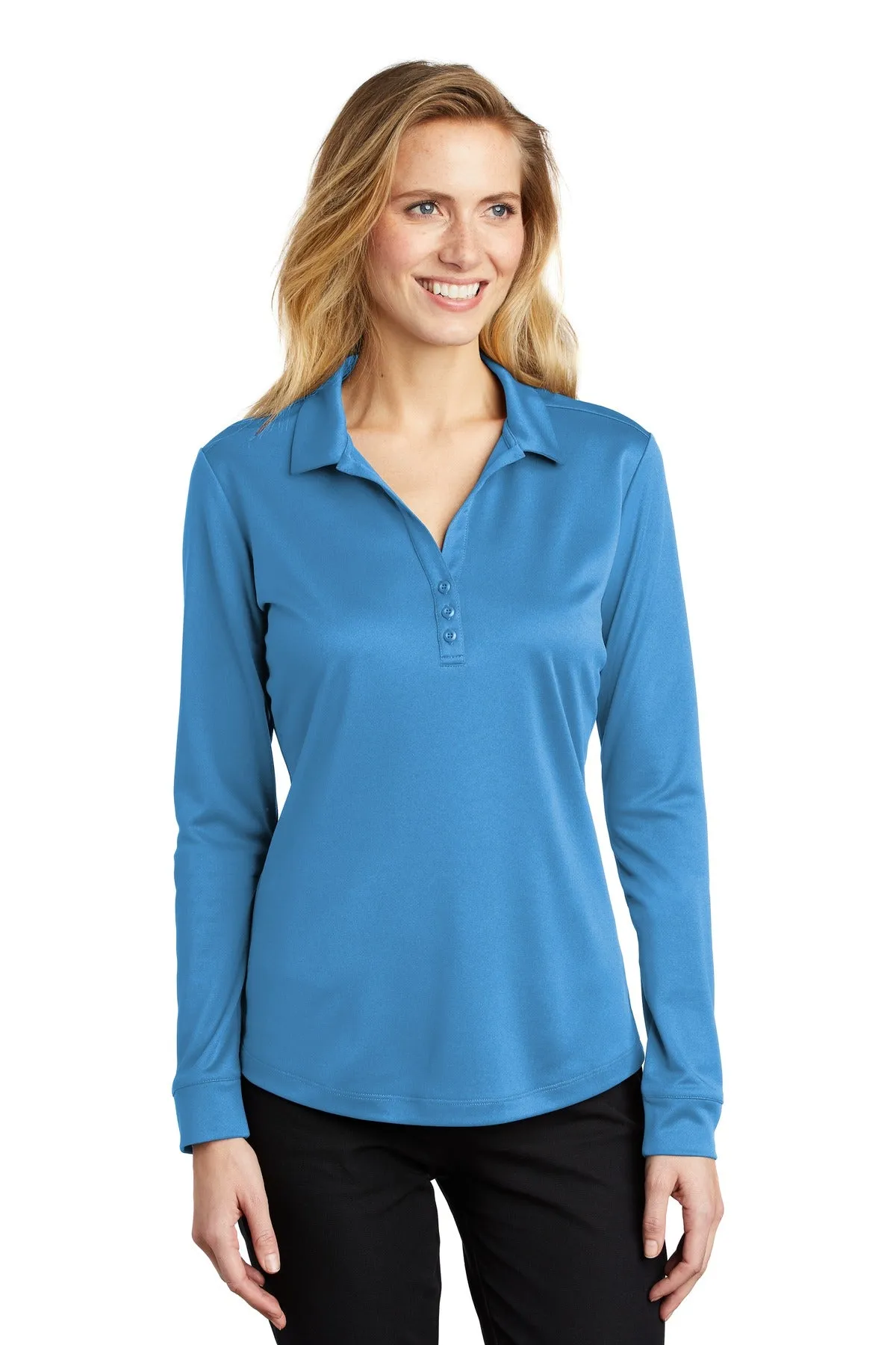 Port Authority ® Ladies Silk Touch ™  Performance Long Sleeve Polo. L540LS