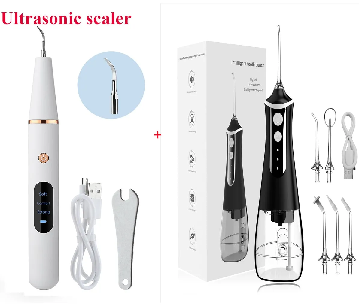 Portable Oral Irrigator Water Flosser Dental Water Jet Tools Pick Cleaning Teeth 300ML 5 Nozzles Mouth Washing Machine Floss 0ral irrigator