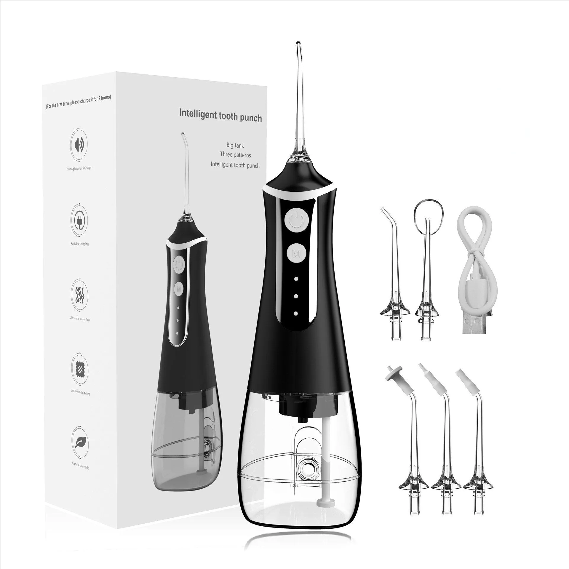 Portable Oral Irrigator Water Flosser Dental Water Jet Tools Pick Cleaning Teeth 300ML 5 Nozzles Mouth Washing Machine Floss 0ral irrigator