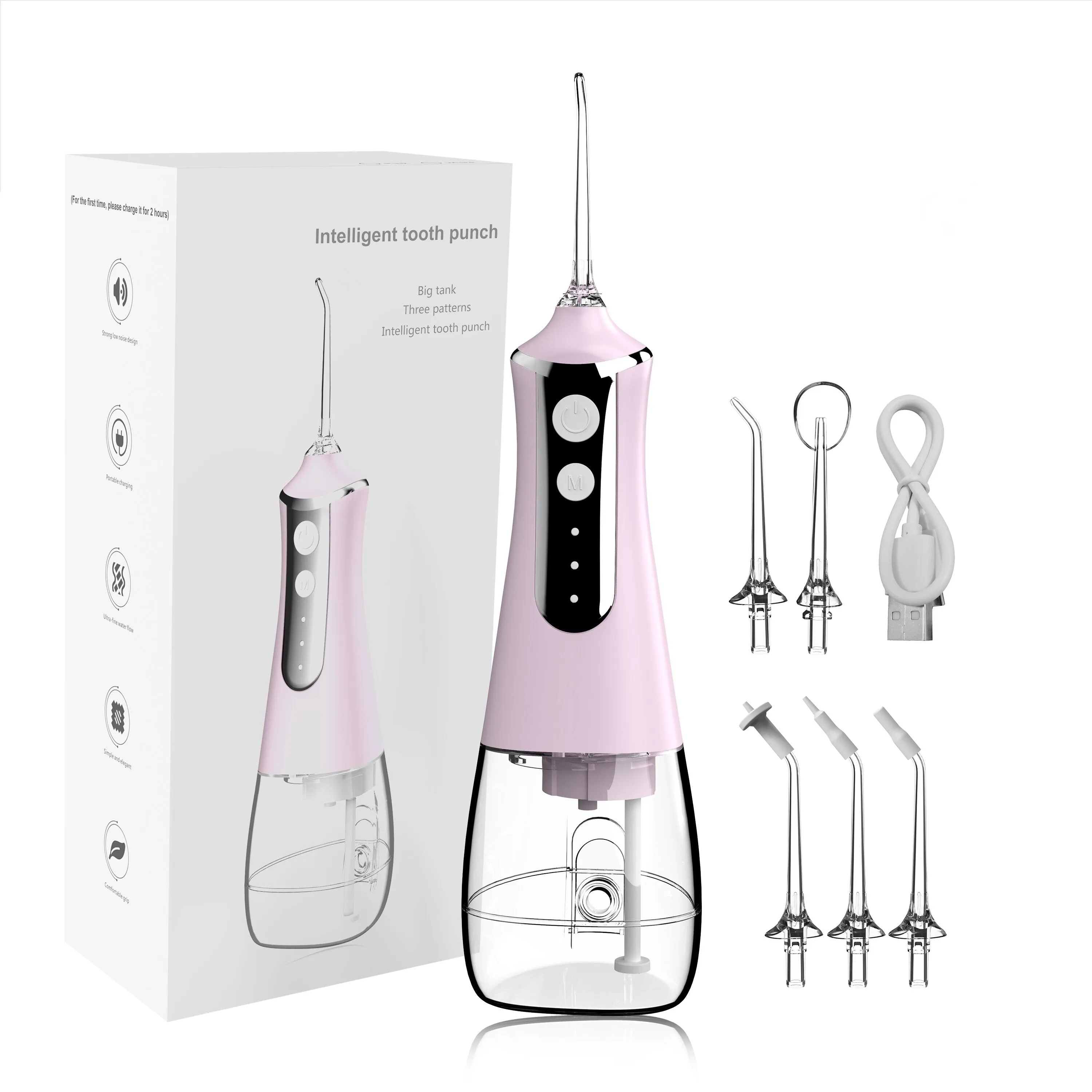 Portable Oral Irrigator Water Flosser Dental Water Jet Tools Pick Cleaning Teeth 300ML 5 Nozzles Mouth Washing Machine Floss 0ral irrigator