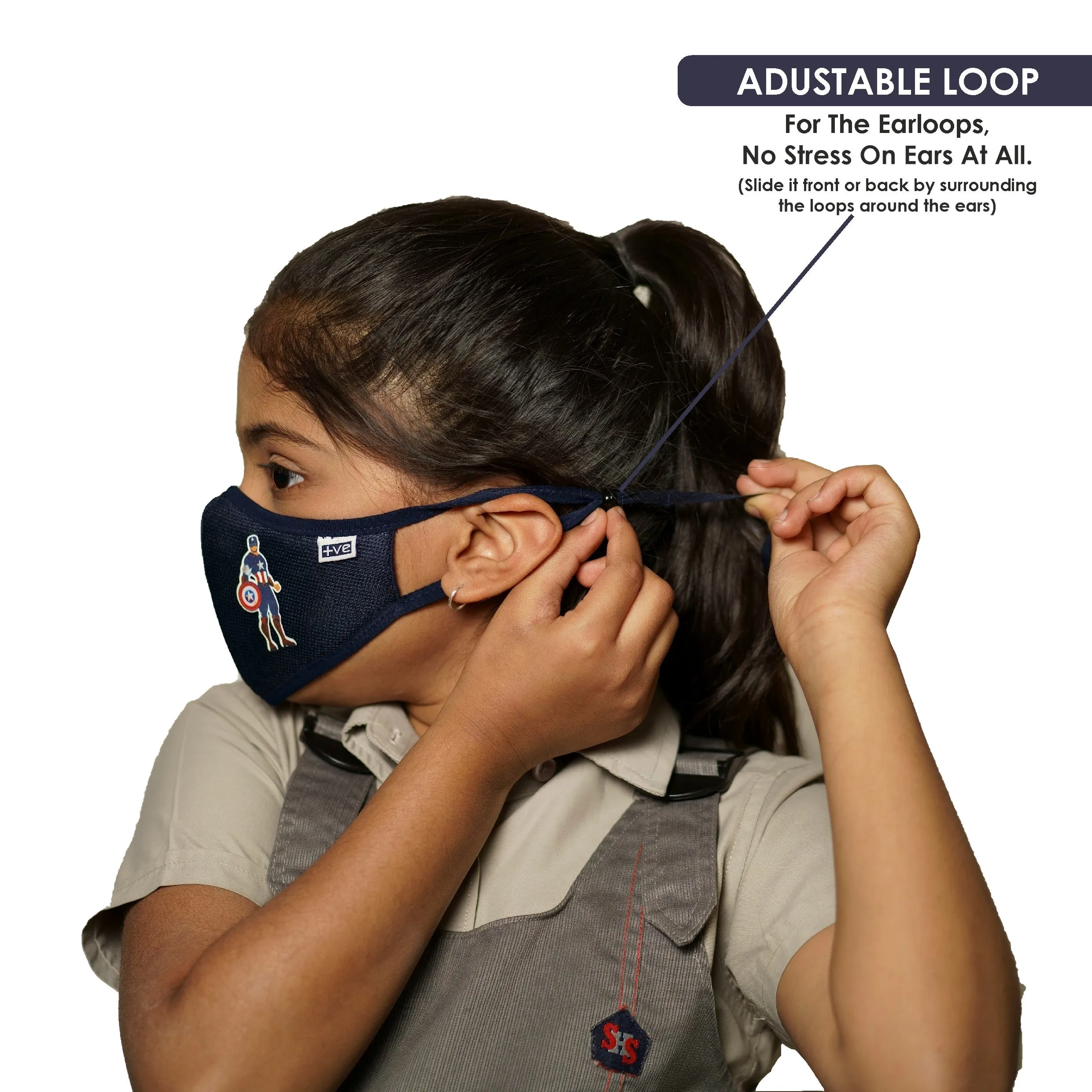 Posi ve N99 Fog Free Face Mask Blue for Kids