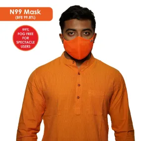 Posi ve N99 Fog Free Face Mask Orange Large