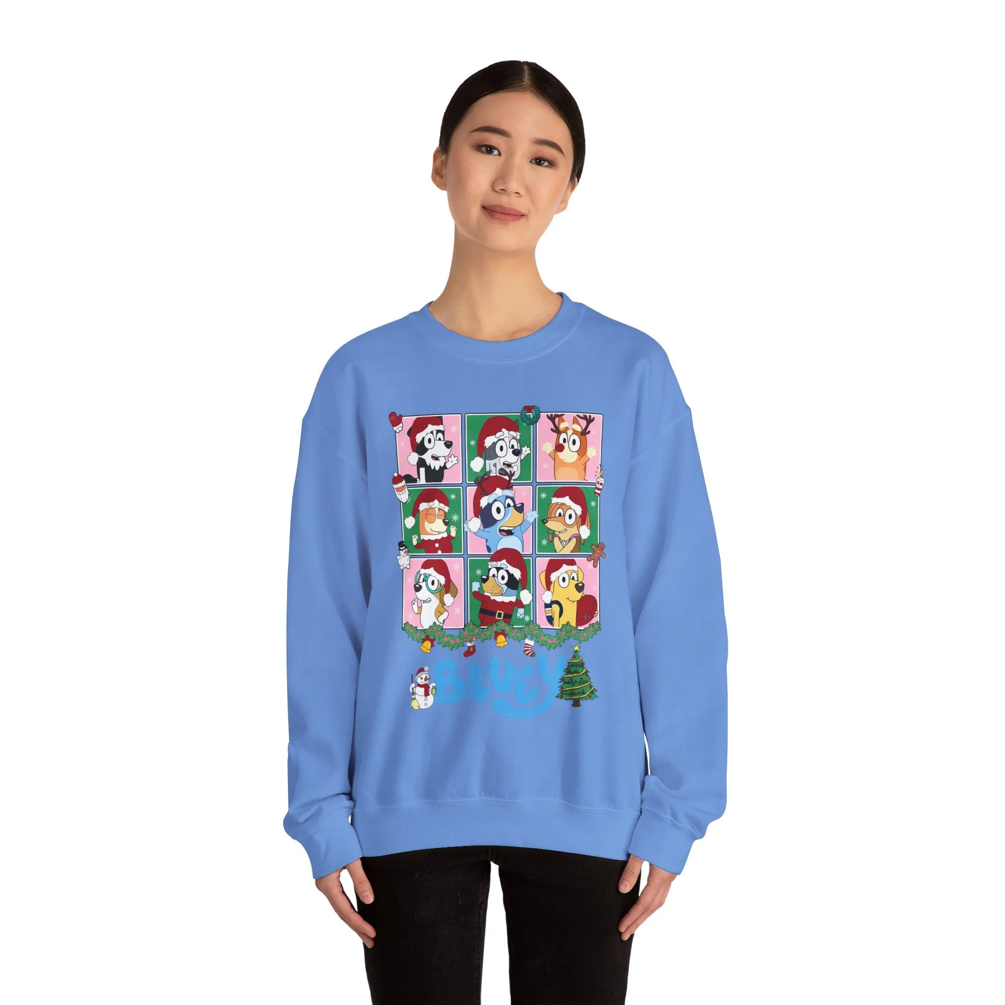 Princess Grace Festive Dog-Themed Crewneck Sweatshirt - Perfect Holiday Gift!