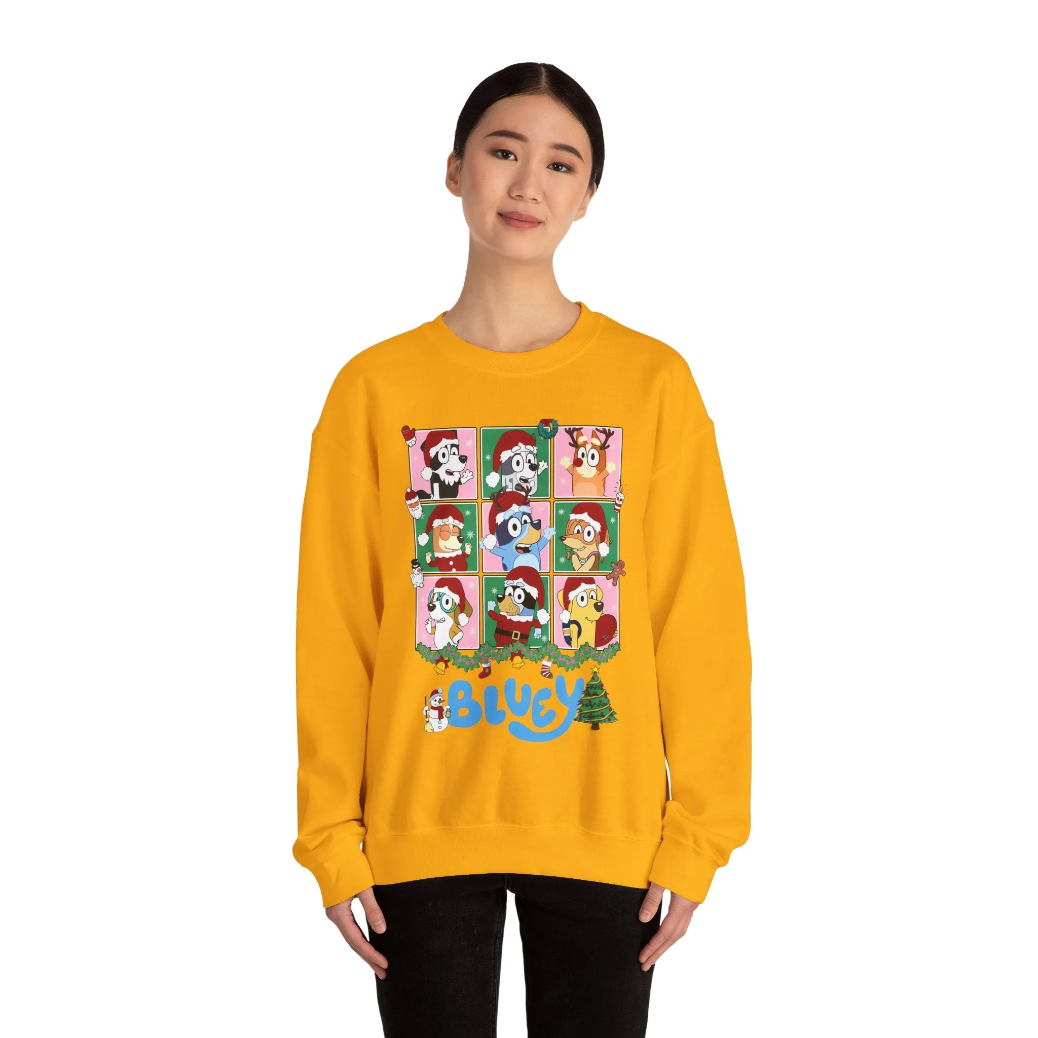 Princess Grace Festive Dog-Themed Crewneck Sweatshirt - Perfect Holiday Gift!