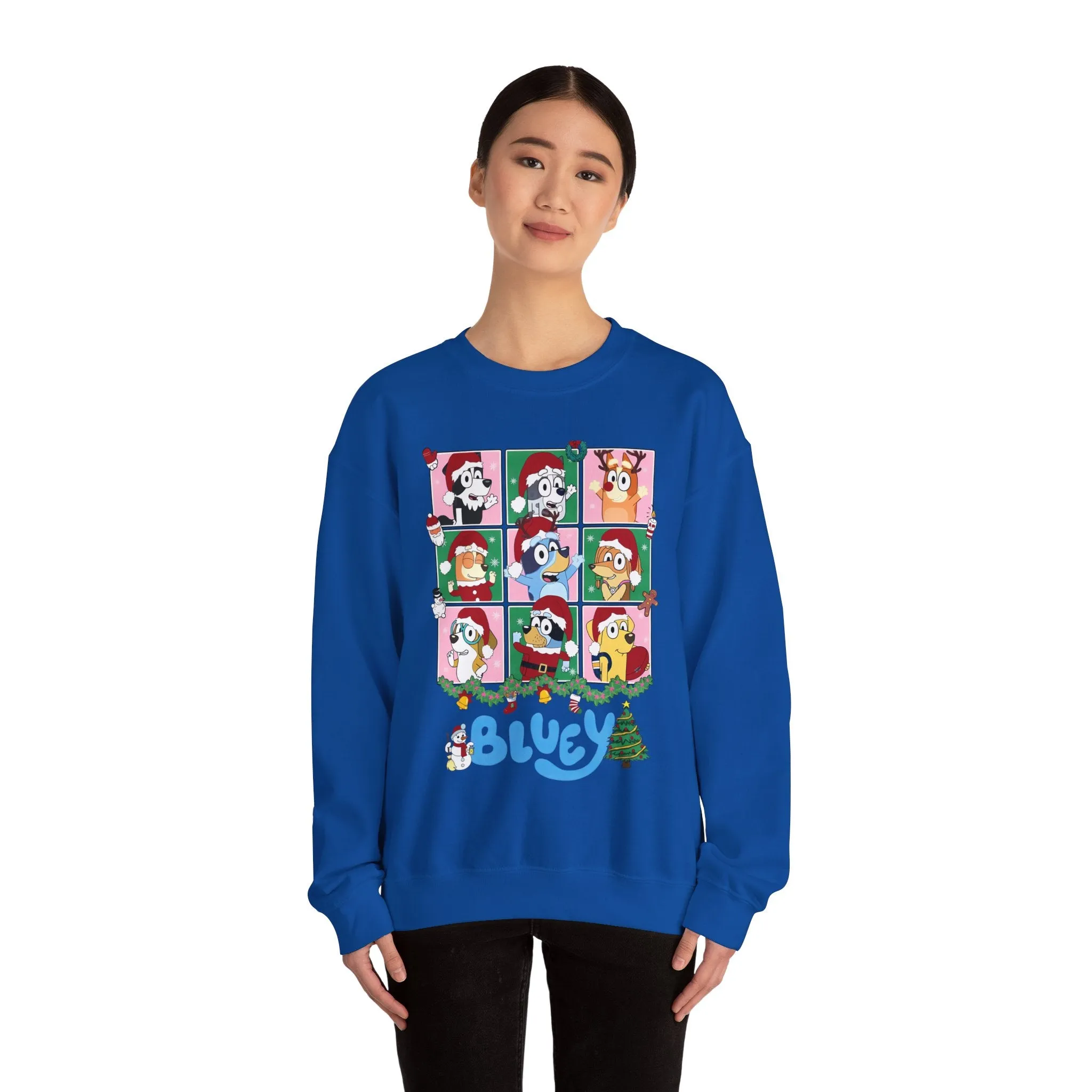 Princess Grace Festive Dog-Themed Crewneck Sweatshirt - Perfect Holiday Gift!