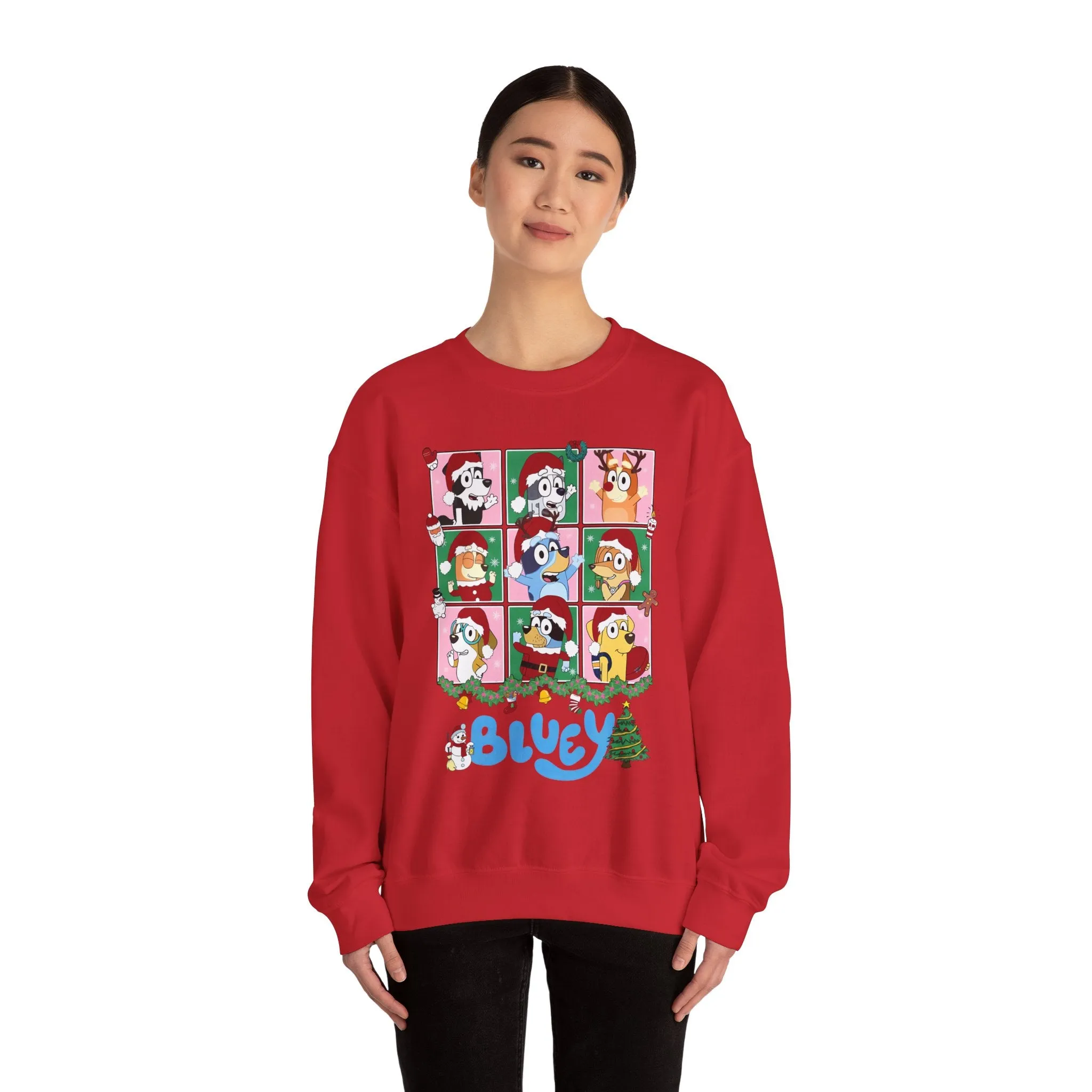 Princess Grace Festive Dog-Themed Crewneck Sweatshirt - Perfect Holiday Gift!