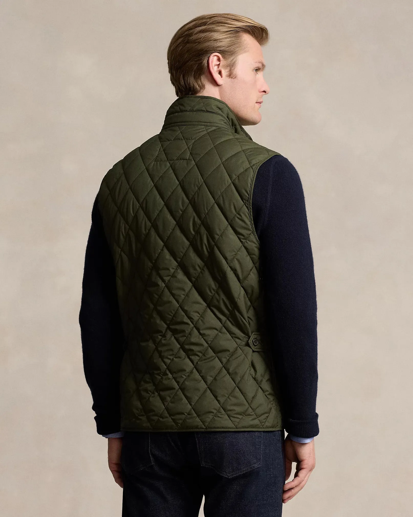 Ralph Lauren The Beaton Quilted Utility Gilet | Company Olive