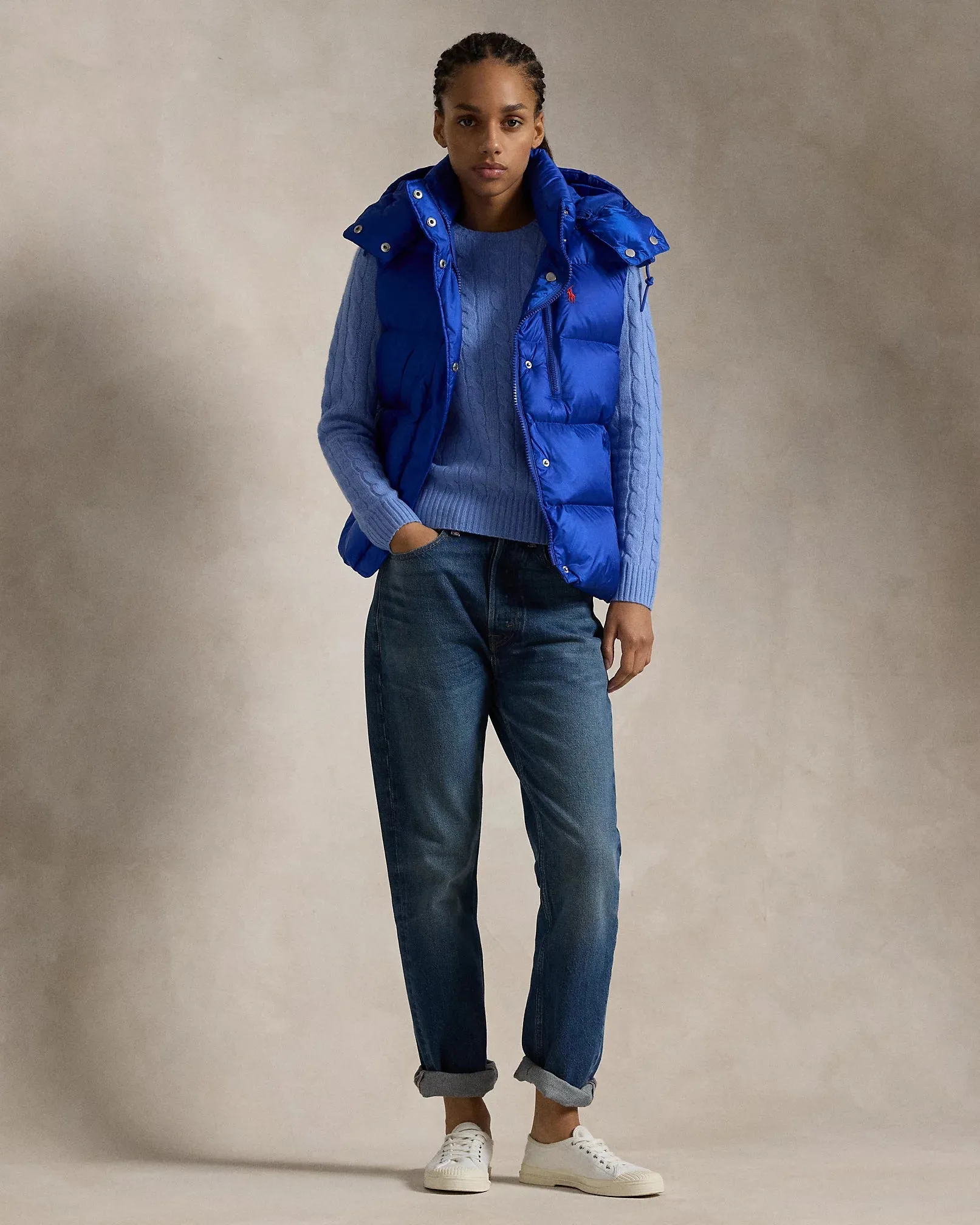 Ralph Lauren Water-Repellent Quilted Down Gilet | New Iris Blue