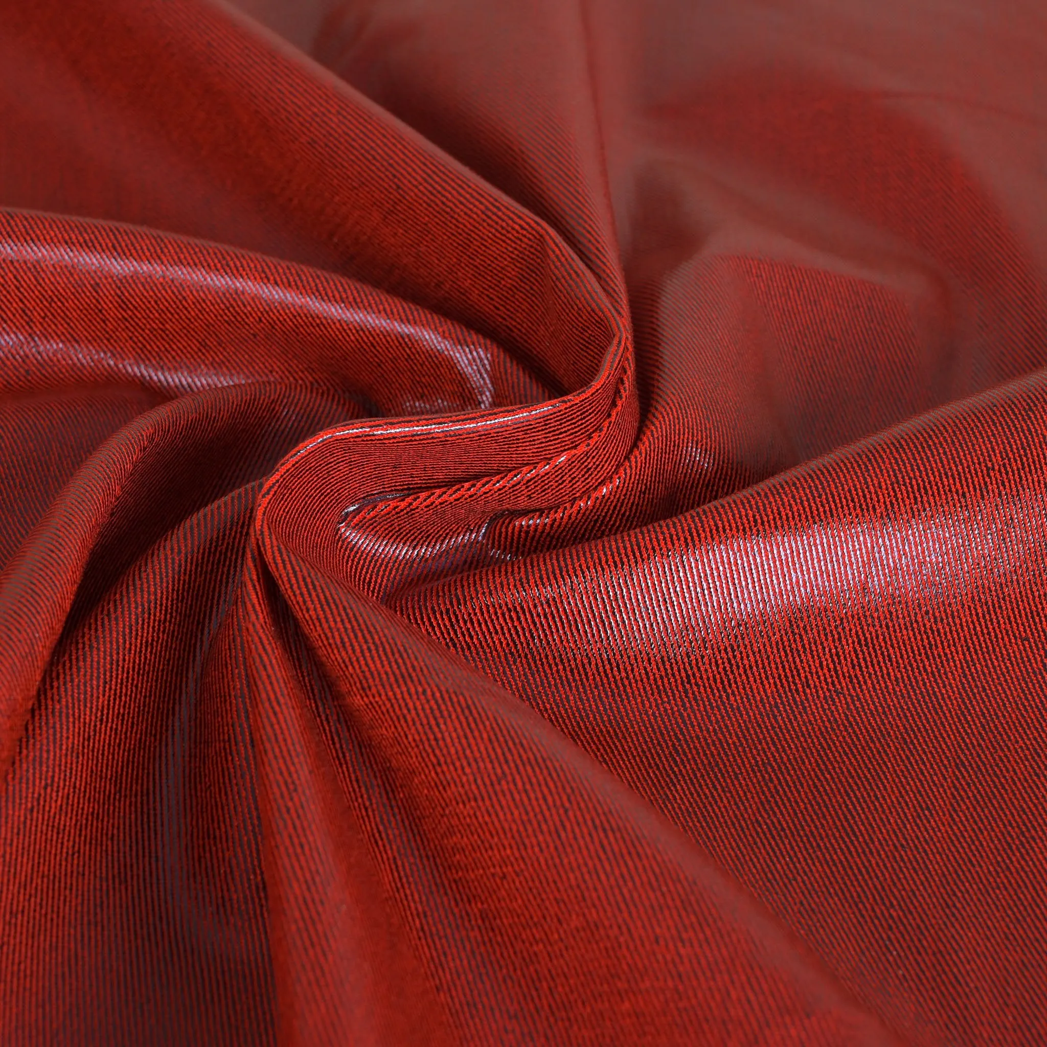 Red Coated Twill Fabric - 3763