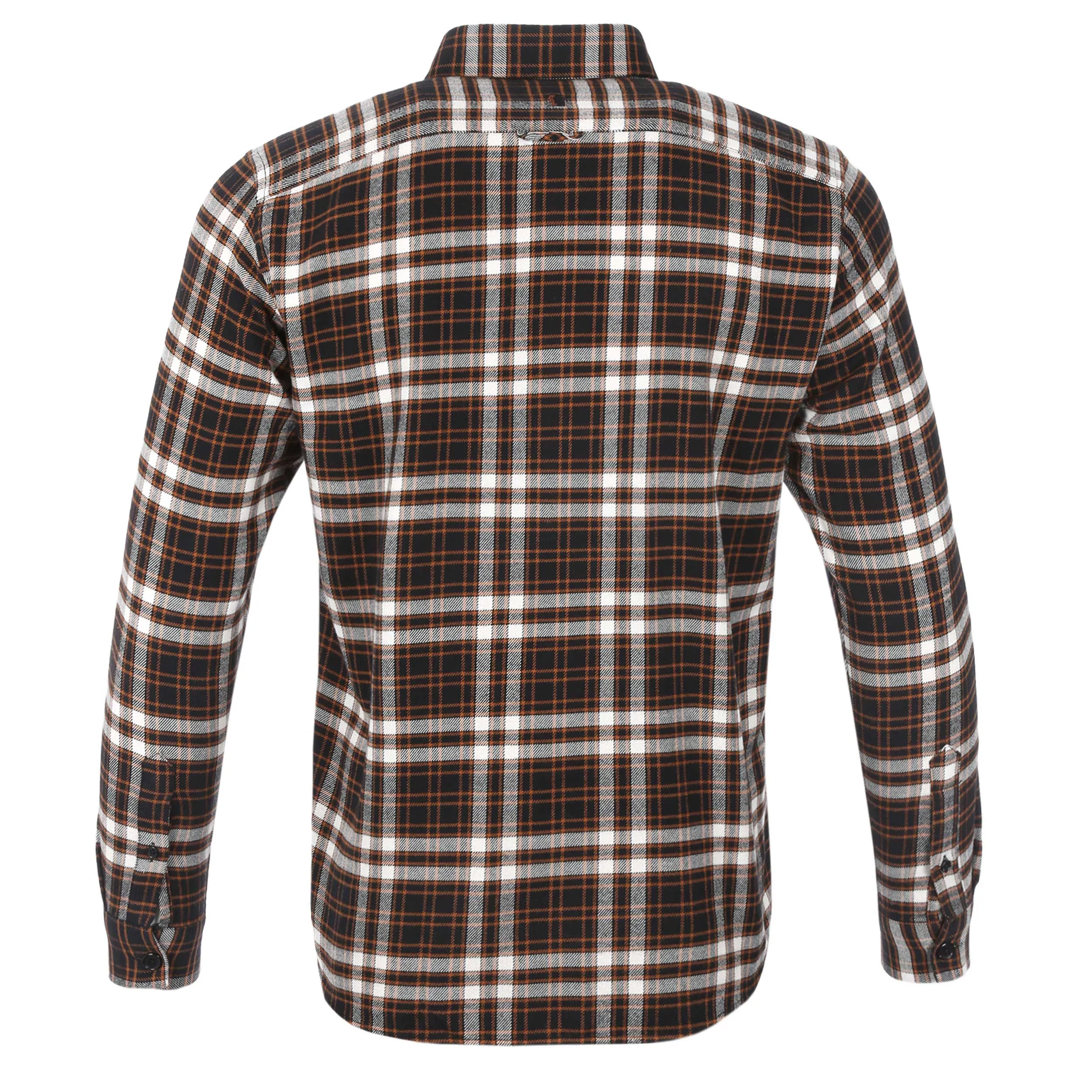 Remus Uomo Check Overshirt in Black Tan Check