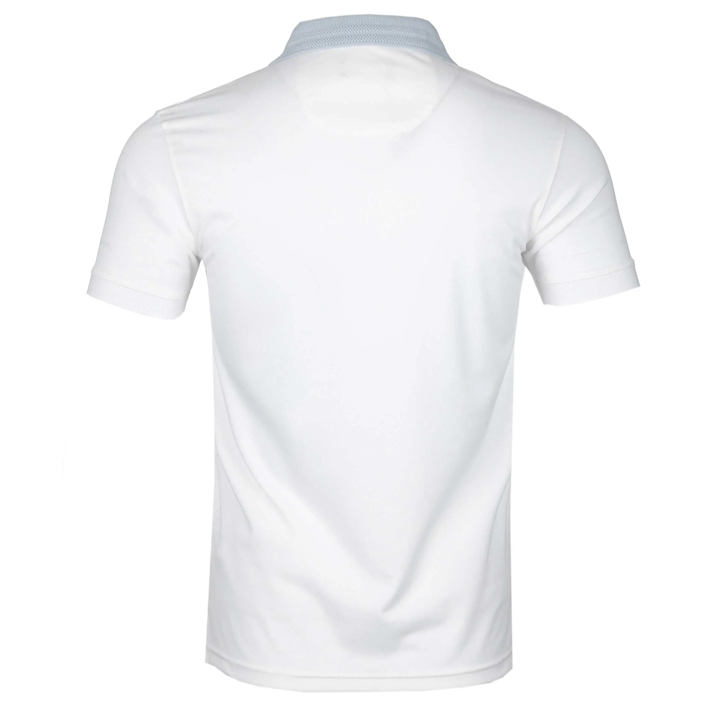 Remus Uomo Contrast Collar Polo Shirt in White