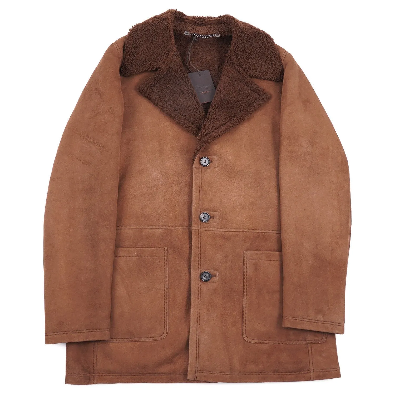 Rifugio Shearling Leather Mountain Coat