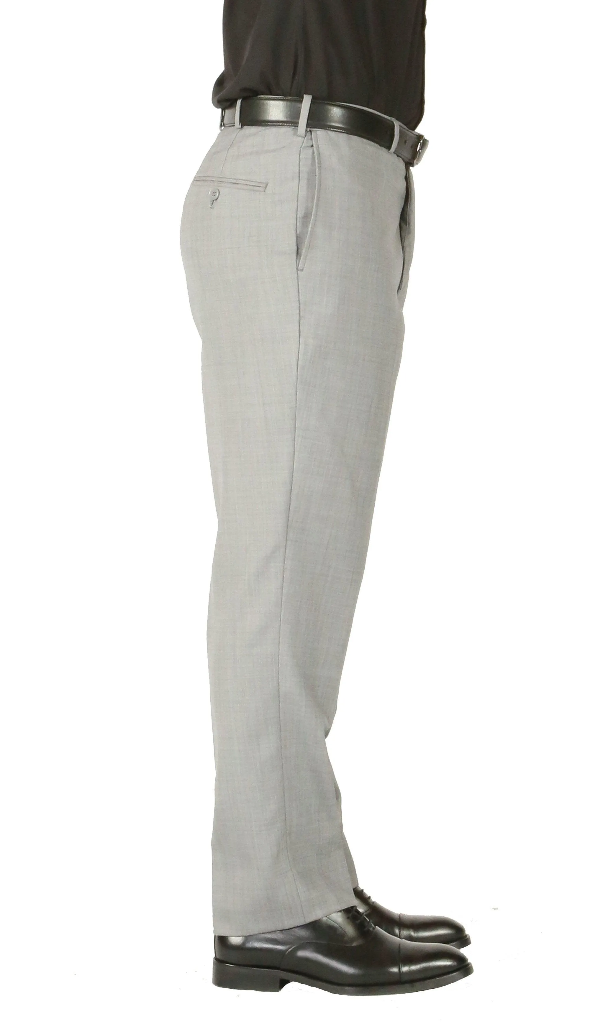 Rod Premium Light Grey Wool 2 Piece Suit Stain Resistant Traveler Suit - w 2 Pairs of Pants