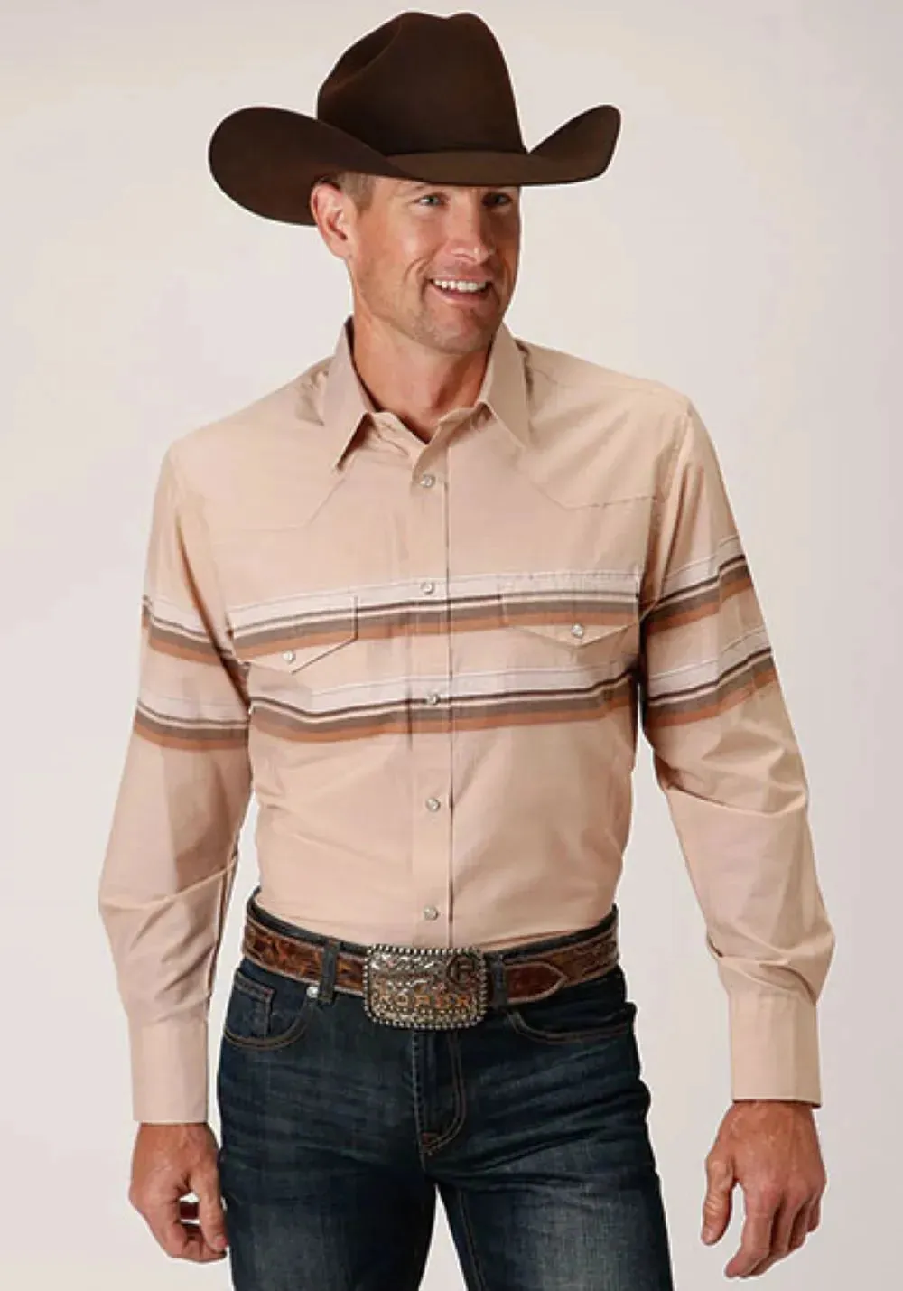 Roper Sandy Trails (Tan) - Men's Western Shirt