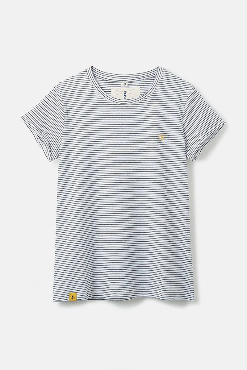 Seashore T Shirt - Cloud Midnight Stripe