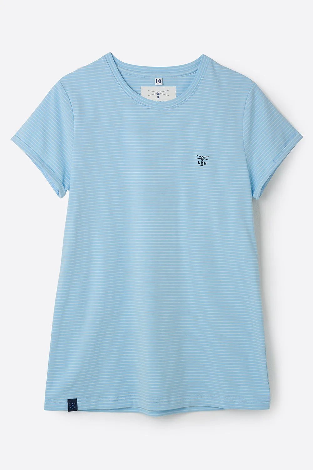 Seashore T Shirt - Pale Blue Stripe