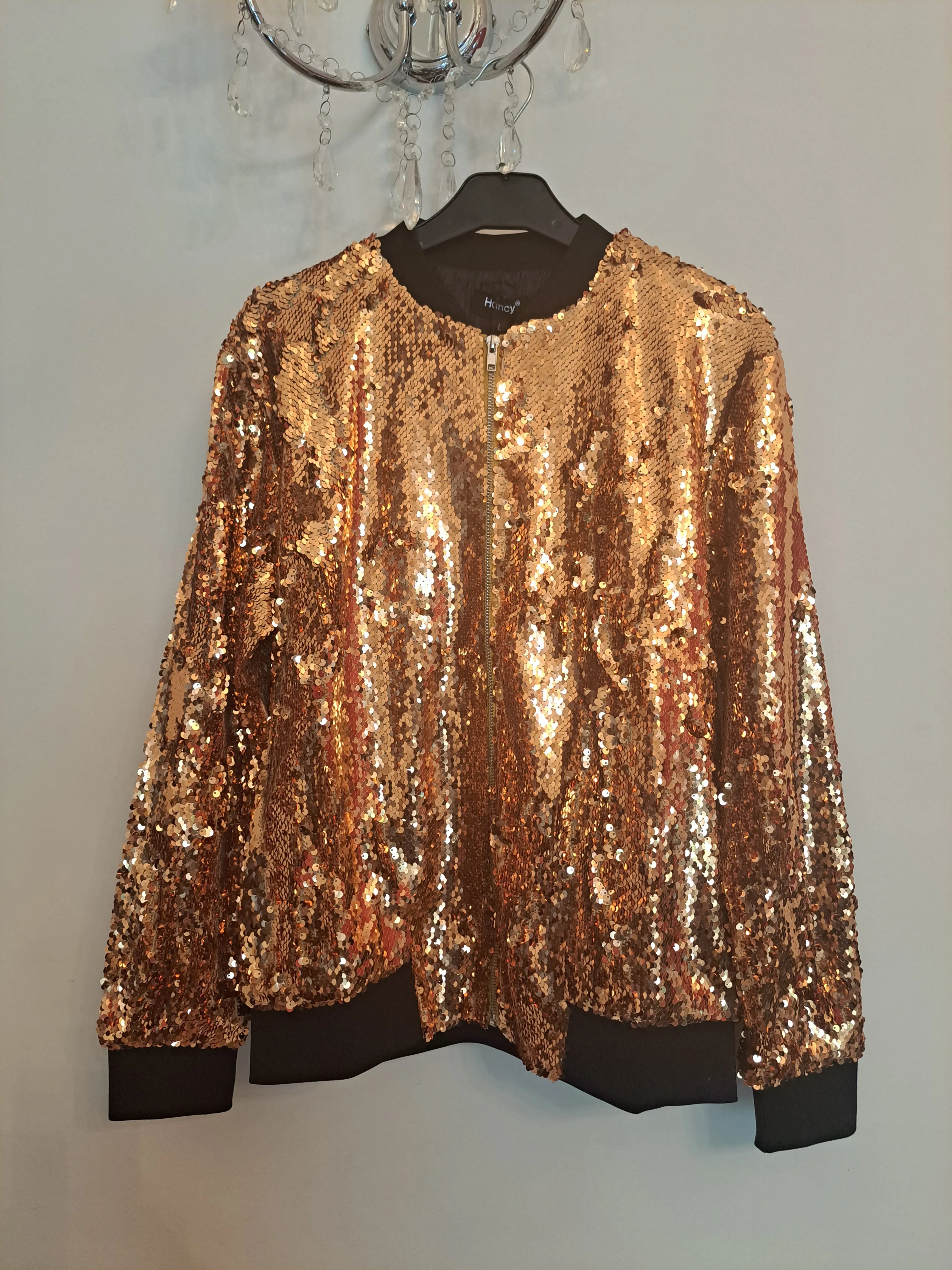 Sequin Bomber Jacket