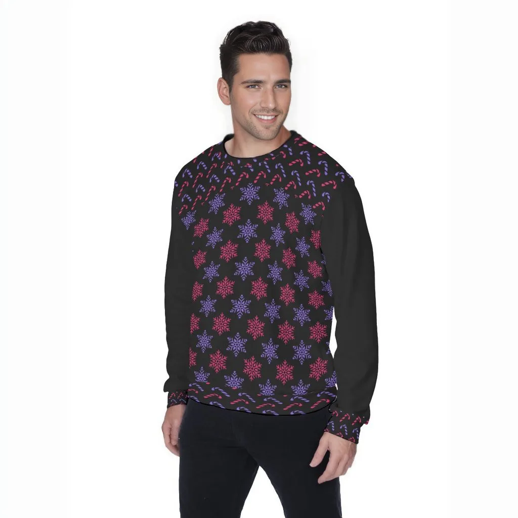 Snow & Candy Men's Heavy Fleece Christmas Sweatshirt