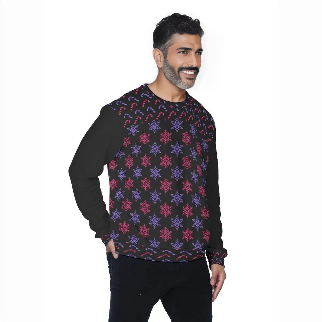 Snow & Candy Men's Heavy Fleece Christmas Sweatshirt