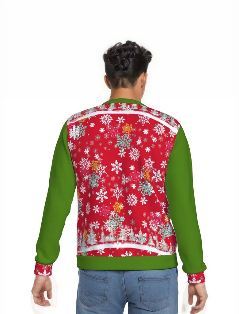 Snow Man's Delight Men's Heavy Fleece Christmas Sweatshirt