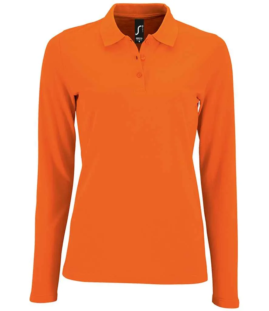 SOL'S Perfect Long Sleeve Pique Polo Shirt (Ladies)