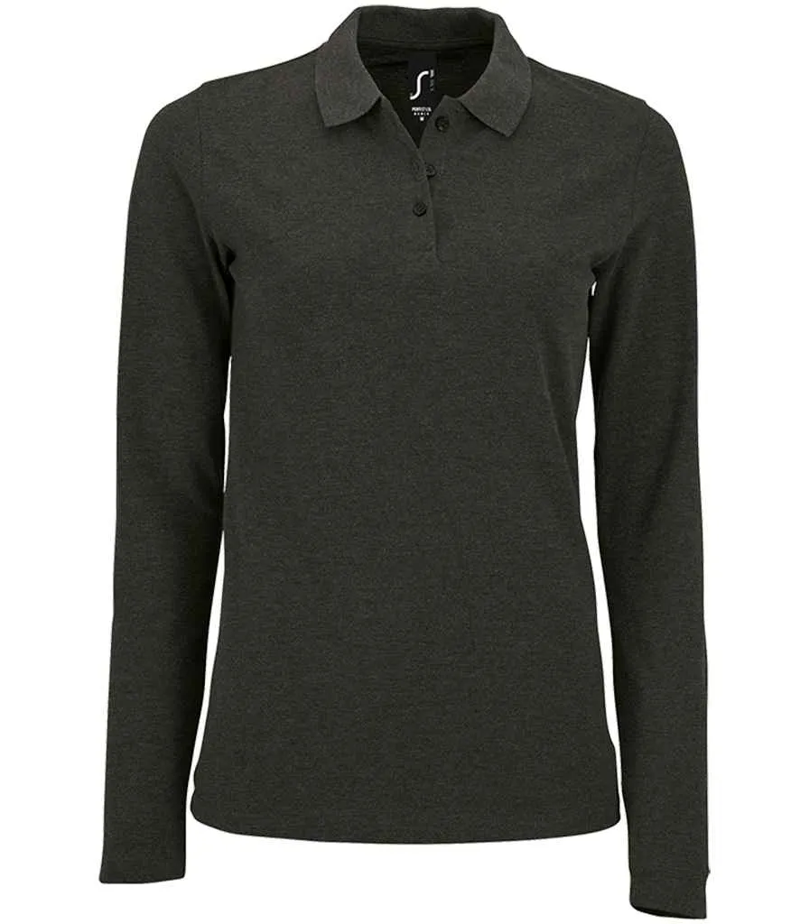 SOL'S Perfect Long Sleeve Pique Polo Shirt (Ladies)